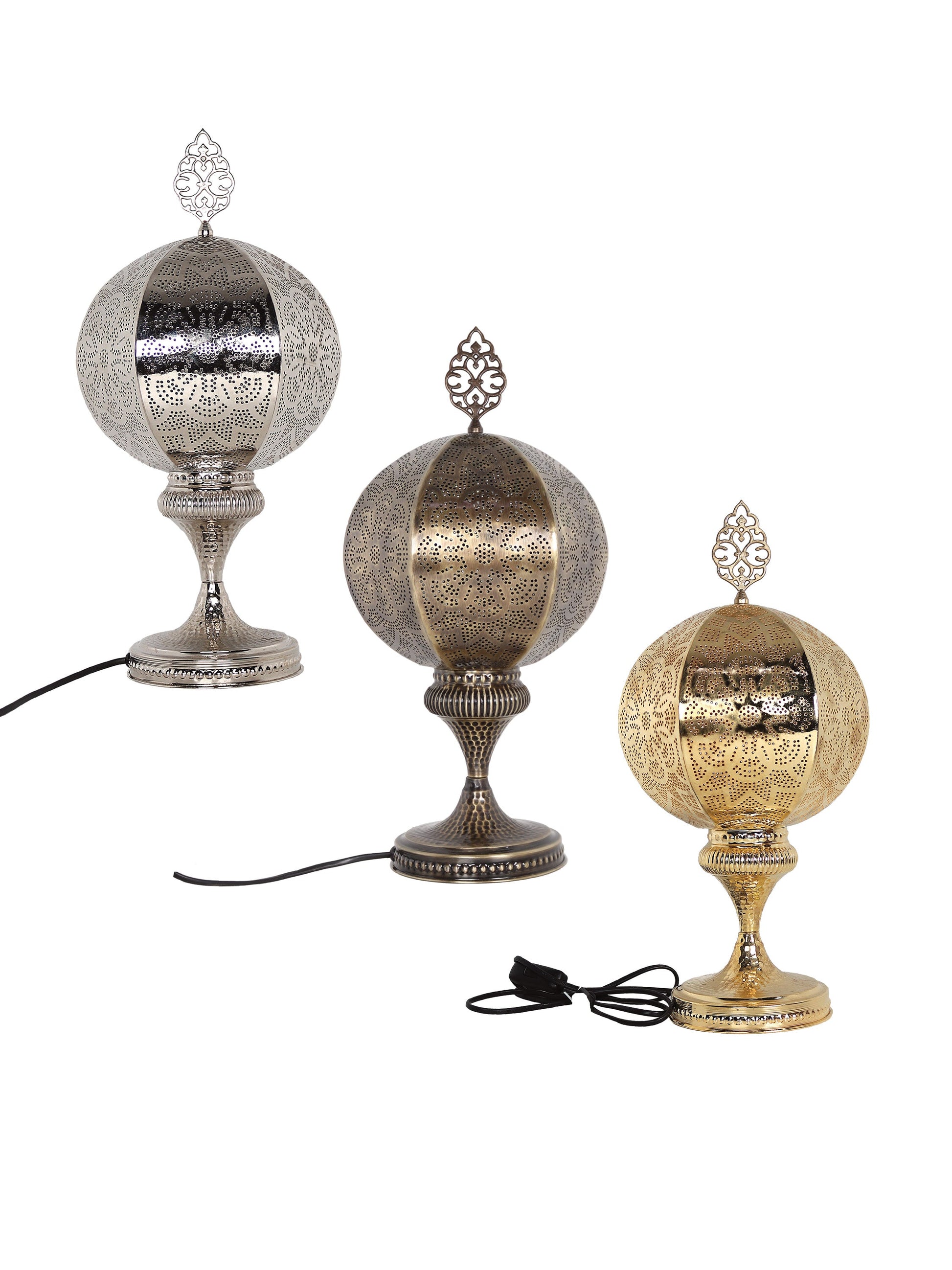 Moroccan Pierced Metal Table Lamp