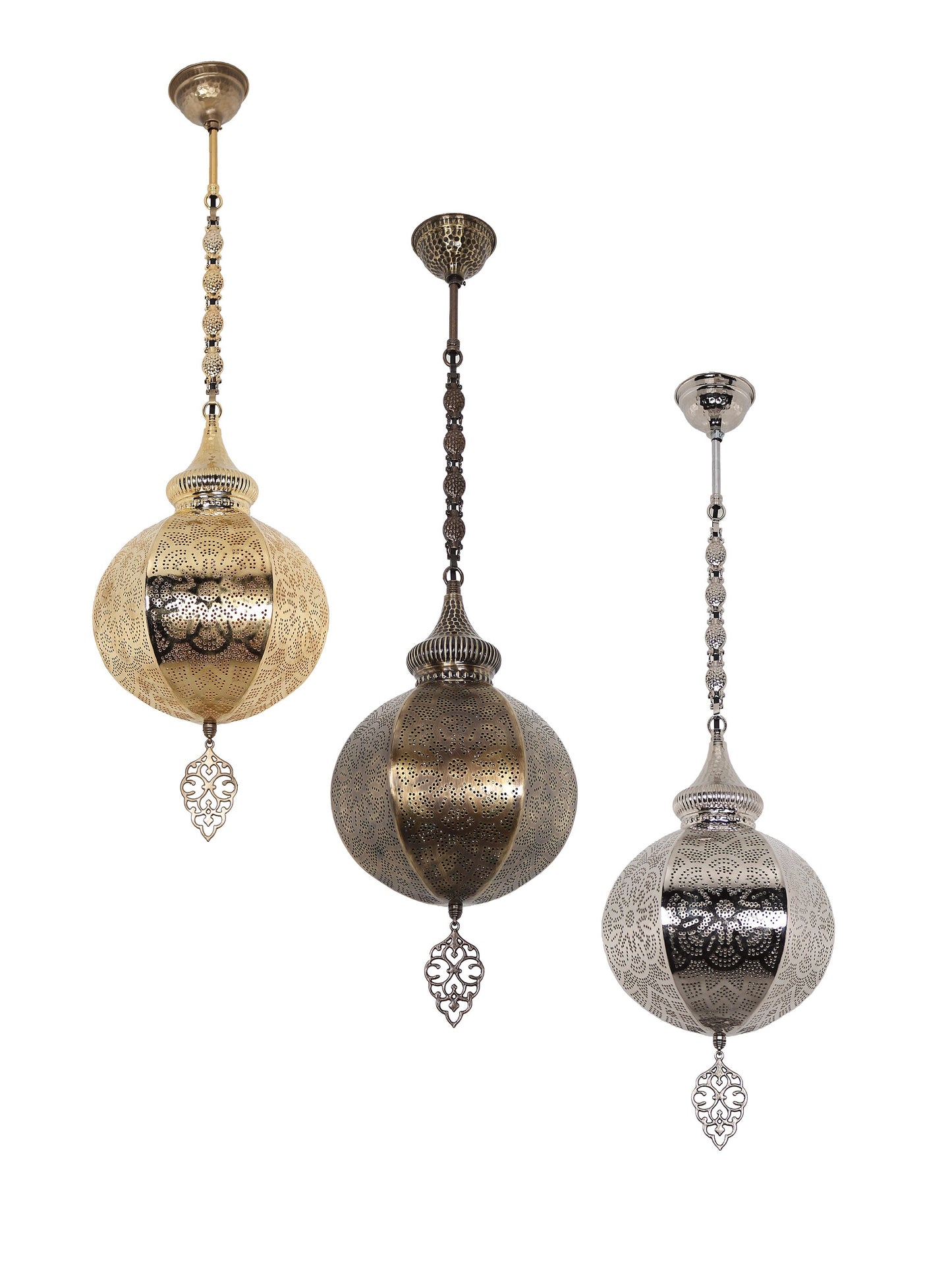 Moroccan Pierced Metal Pendant Light