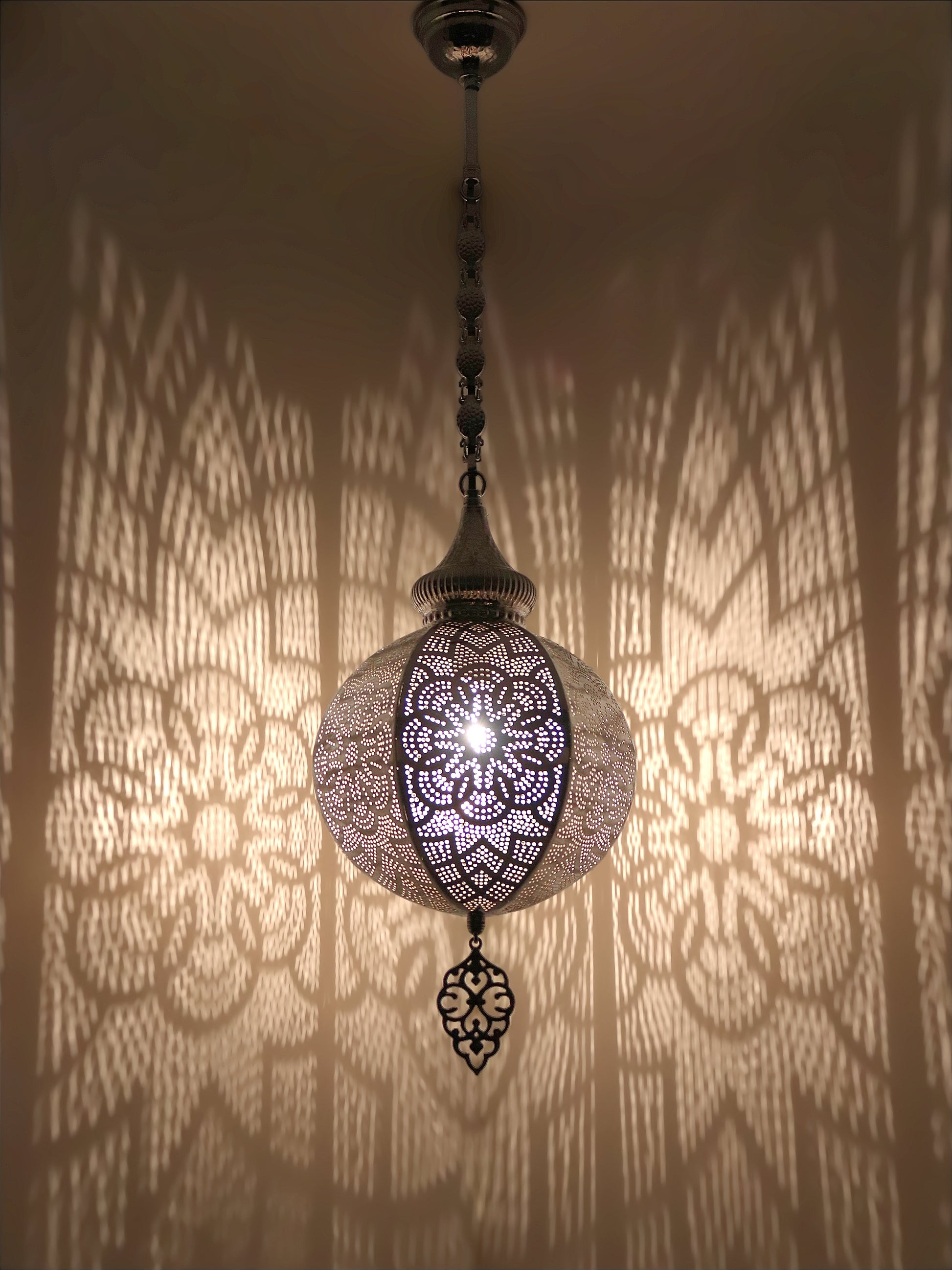 Moroccan Pierced Metal Pendant Light