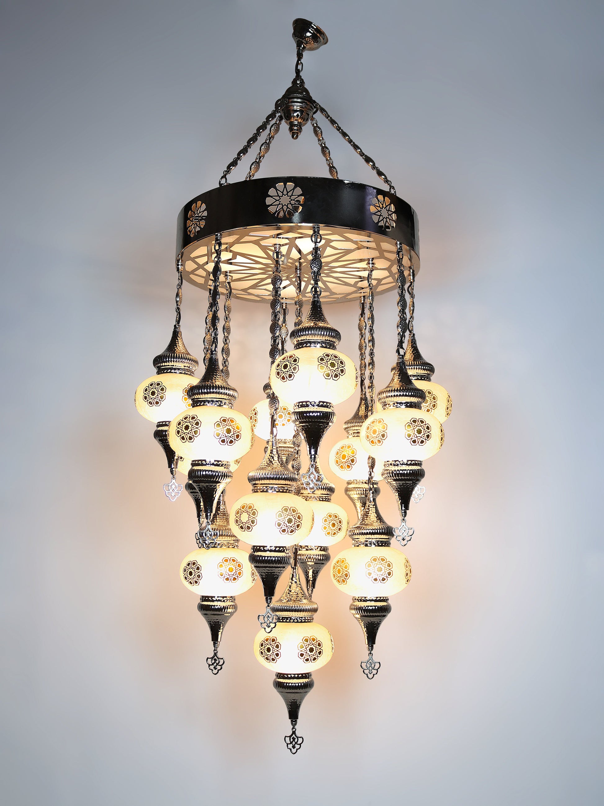 Turkish Mosaic Glass Chandelier