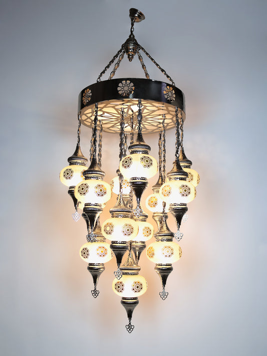Turkish Mosaic Glass Chandelier