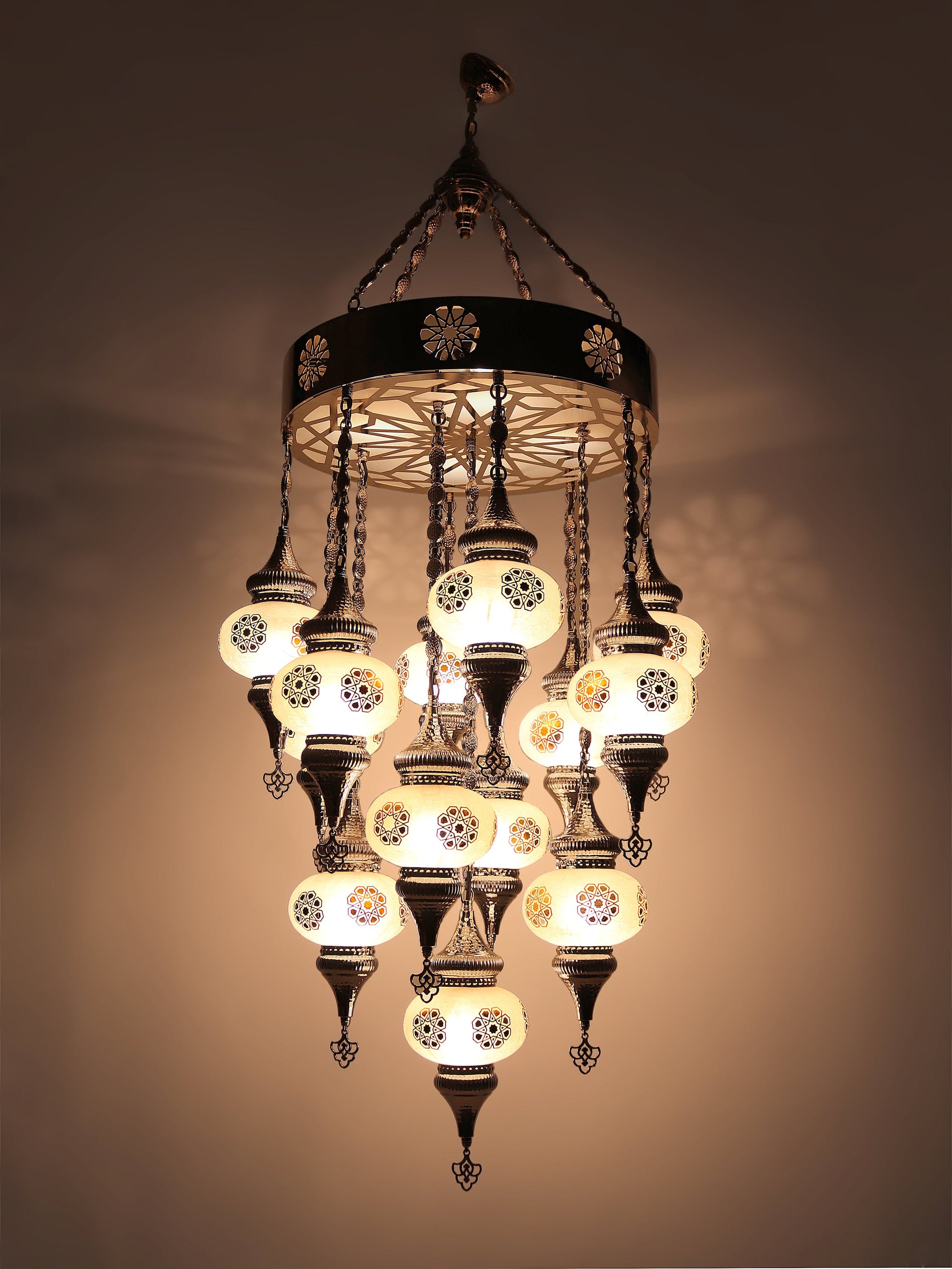 Turkish Mosaic Glass Chandelier