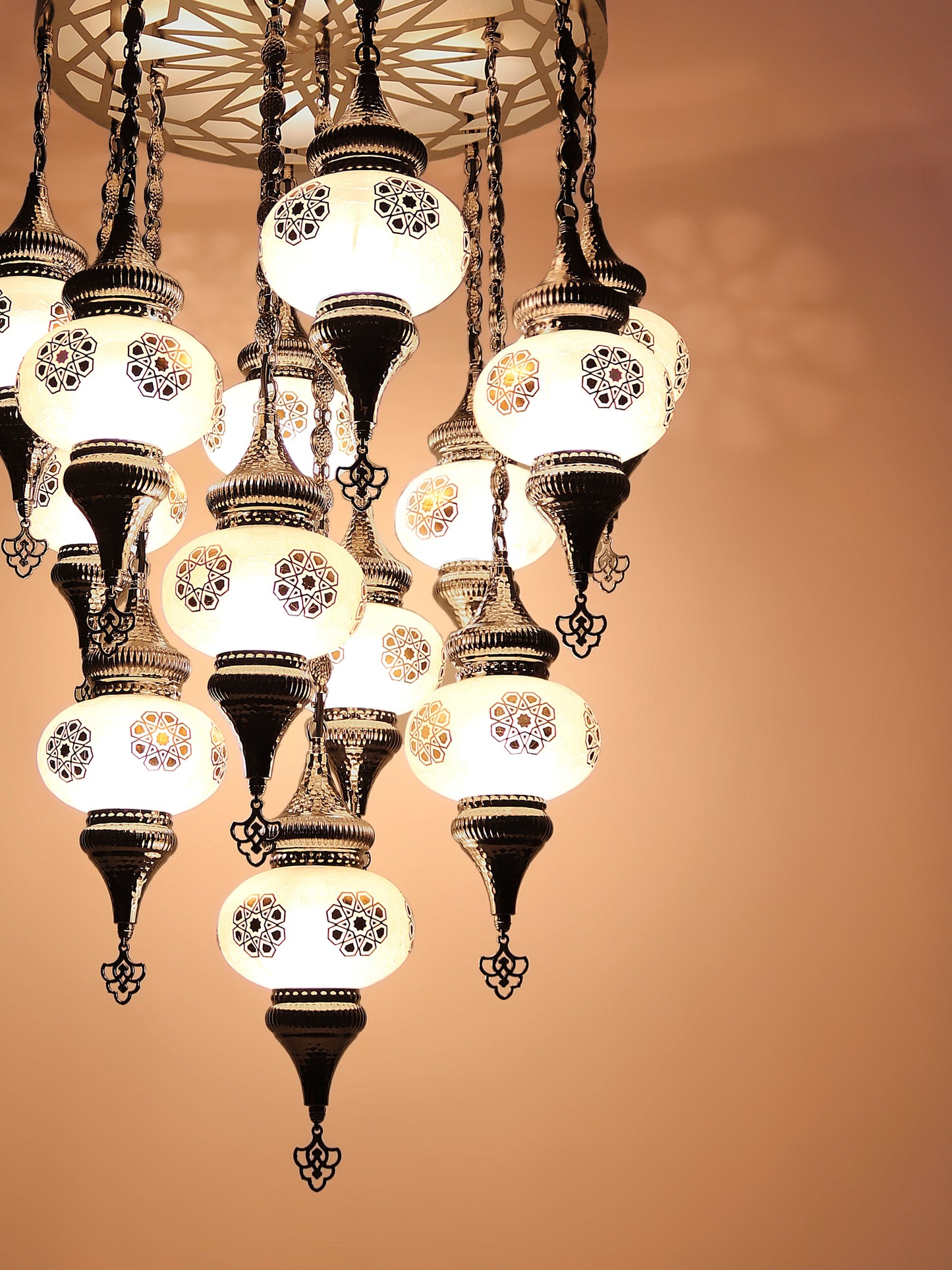 Turkish Mosaic Glass Chandelier