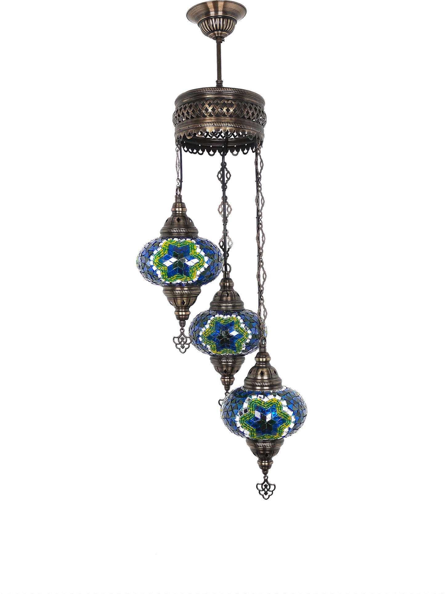 Turkish Mosaic Glass Chandelier