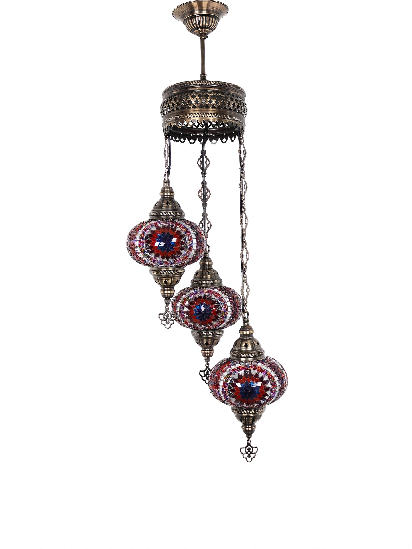 Turkish Mosaic Glass Chandelier