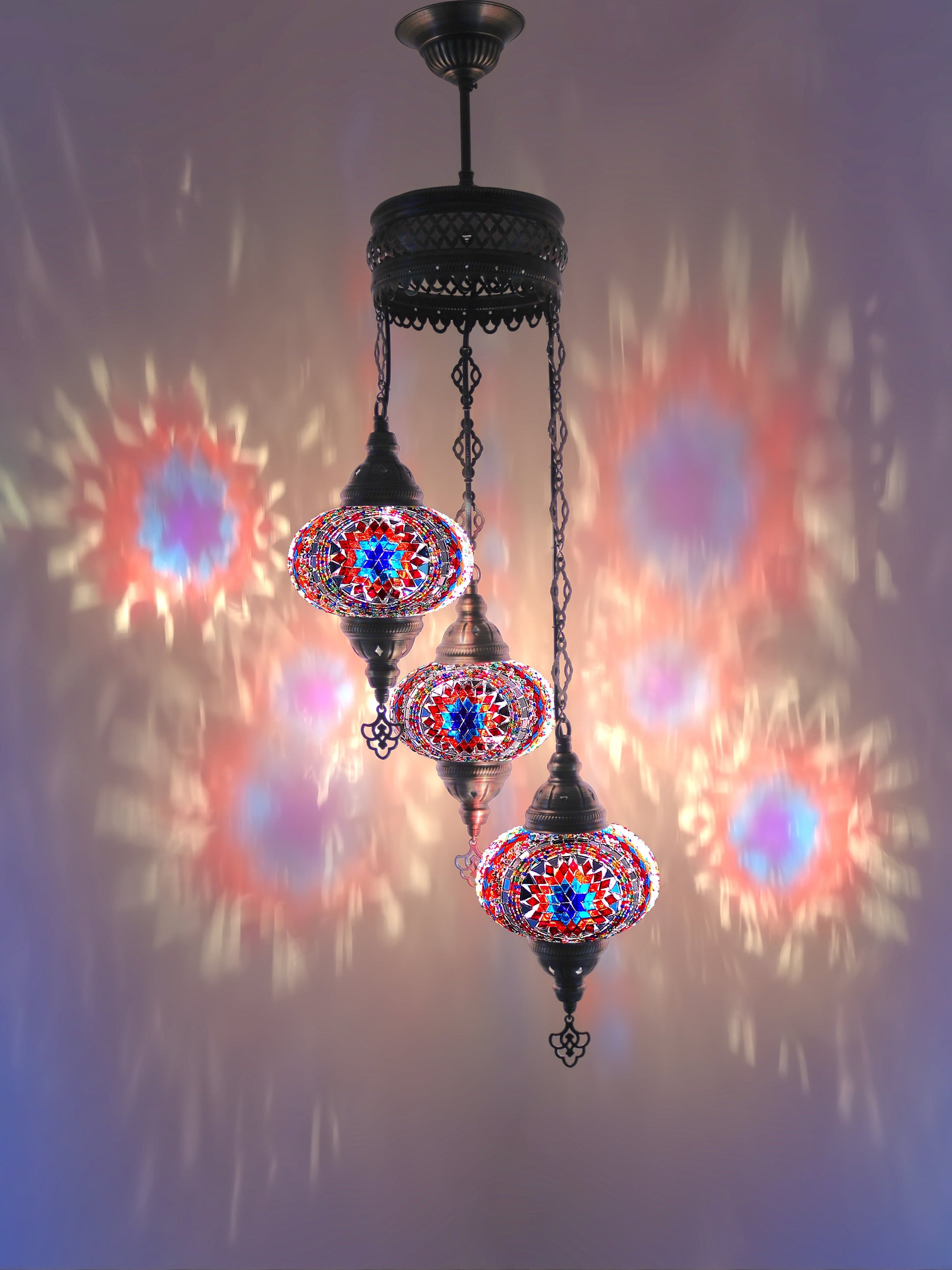 Turkish Mosaic Glass Chandelier