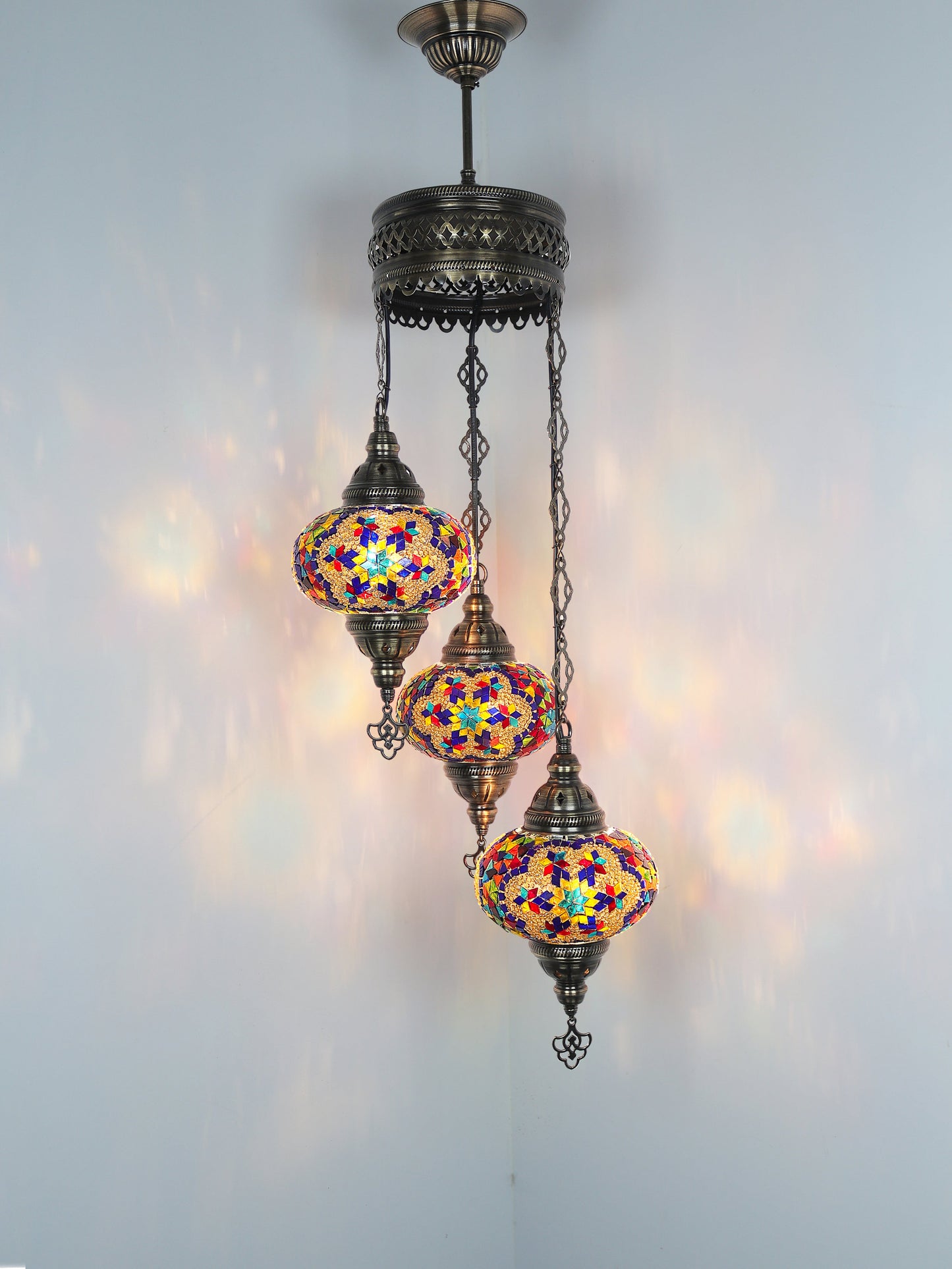 Turkish Mosaic Glass Chandelier