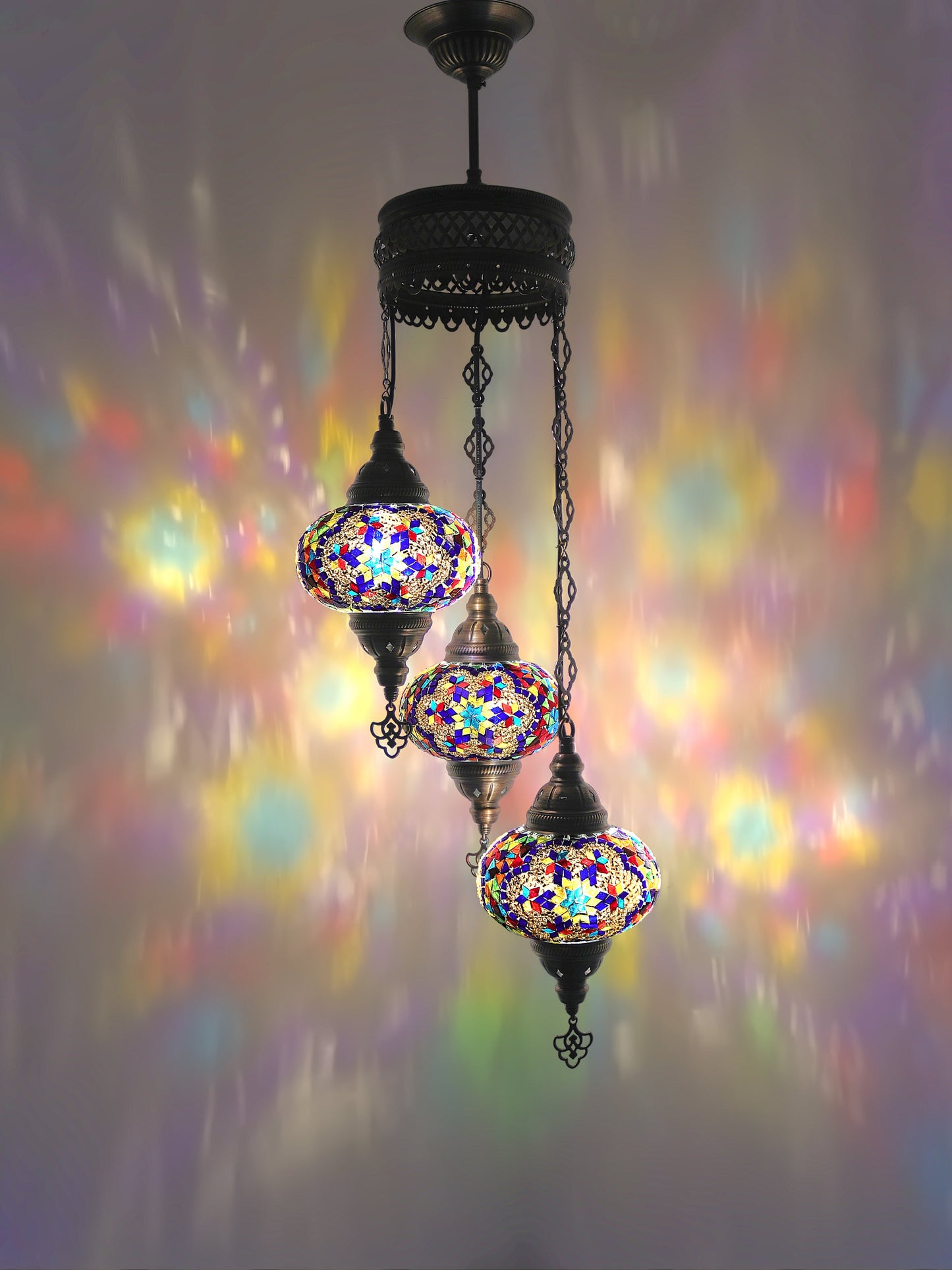 Turkish Mosaic Glass Chandelier