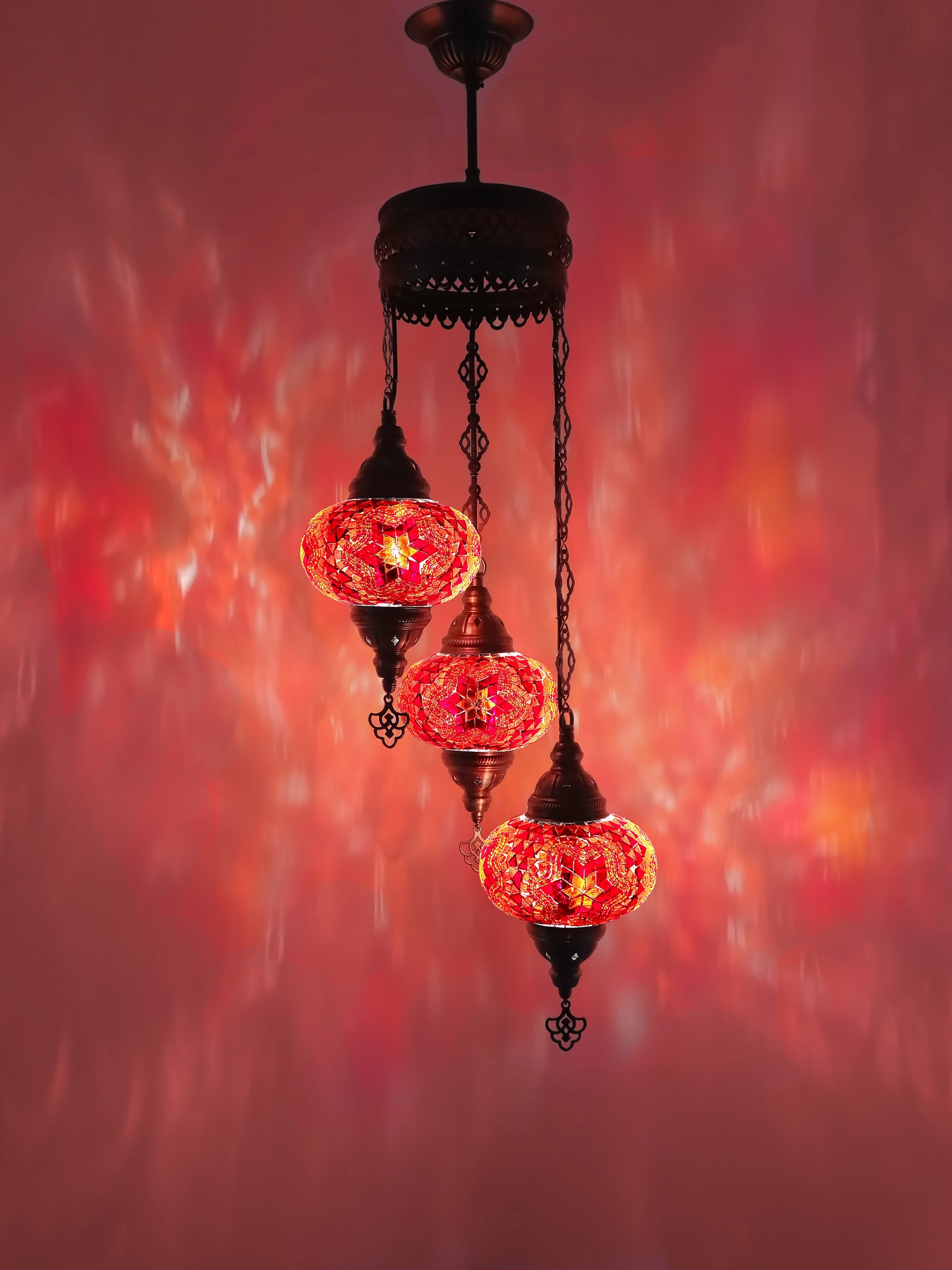 Turkish Mosaic Glass Chandelier