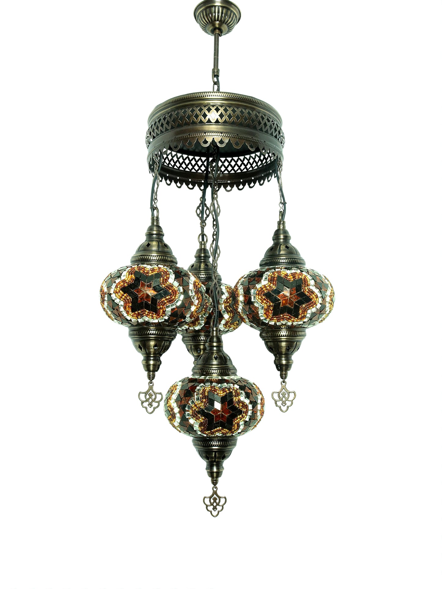 Turkish Mosaic Glass Chandelier