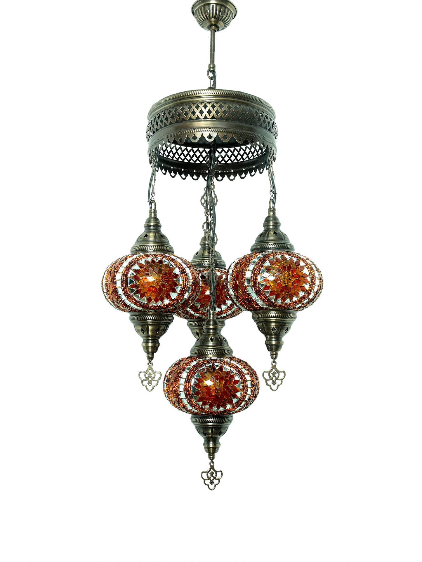 Turkish Mosaic Glass Chandelier