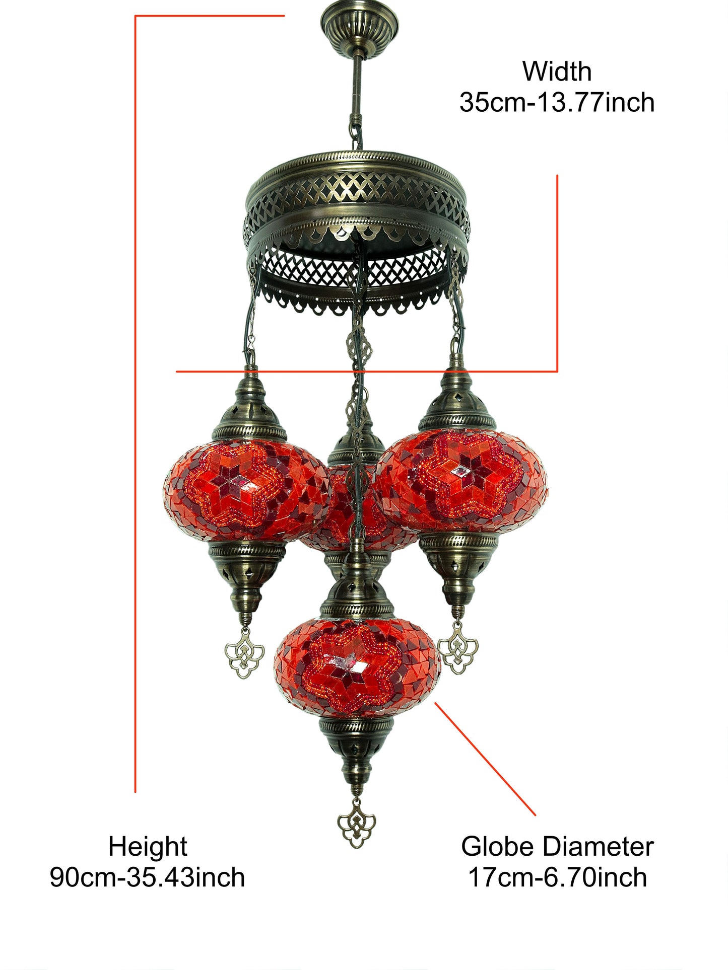 Turkish Mosaic Glass Chandelier