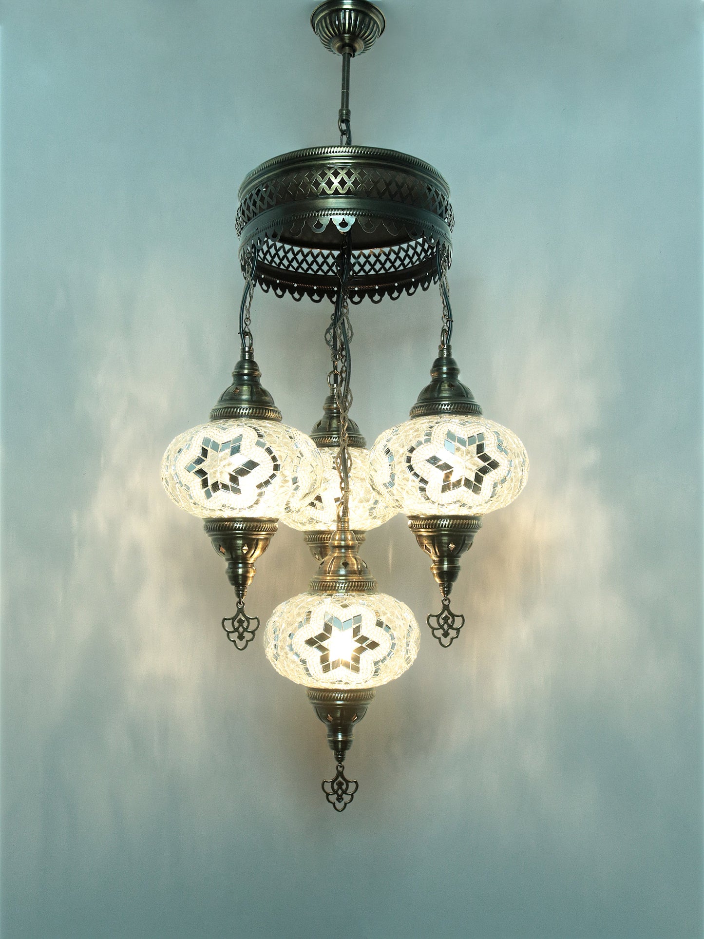 Turkish Mosaic Glass Chandelier