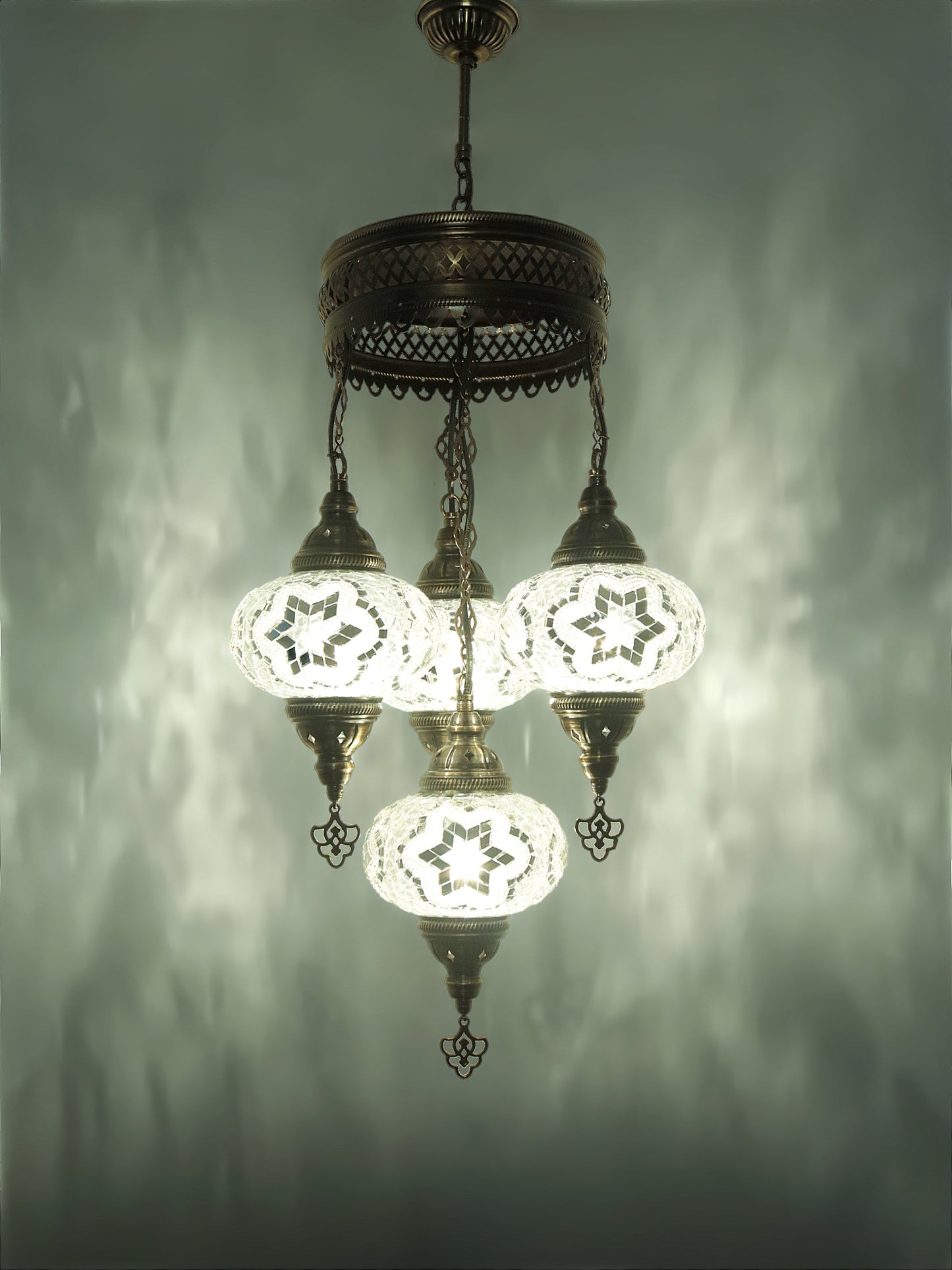 Turkish Mosaic Glass Chandelier