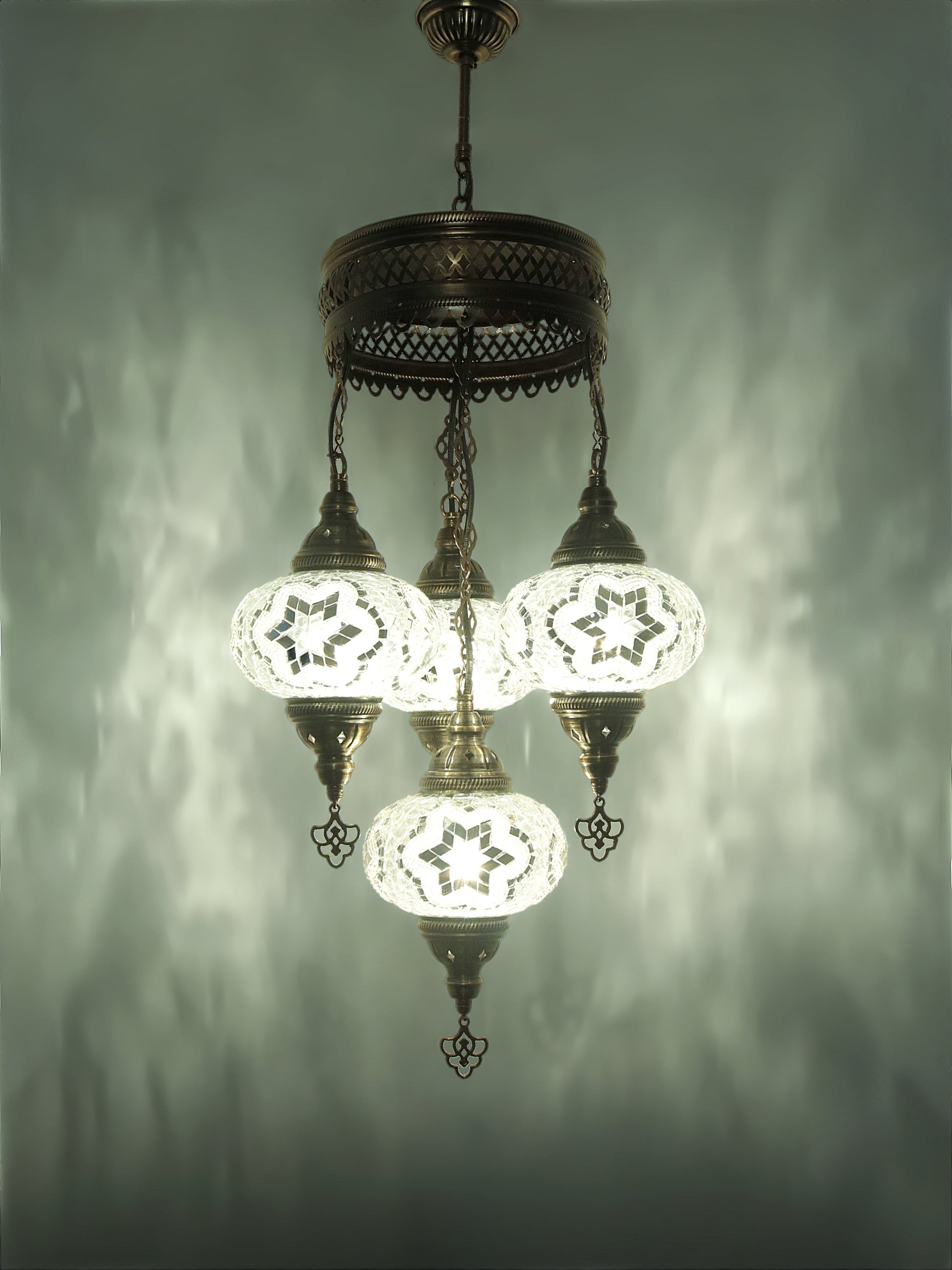Turkish Mosaic Glass Chandelier