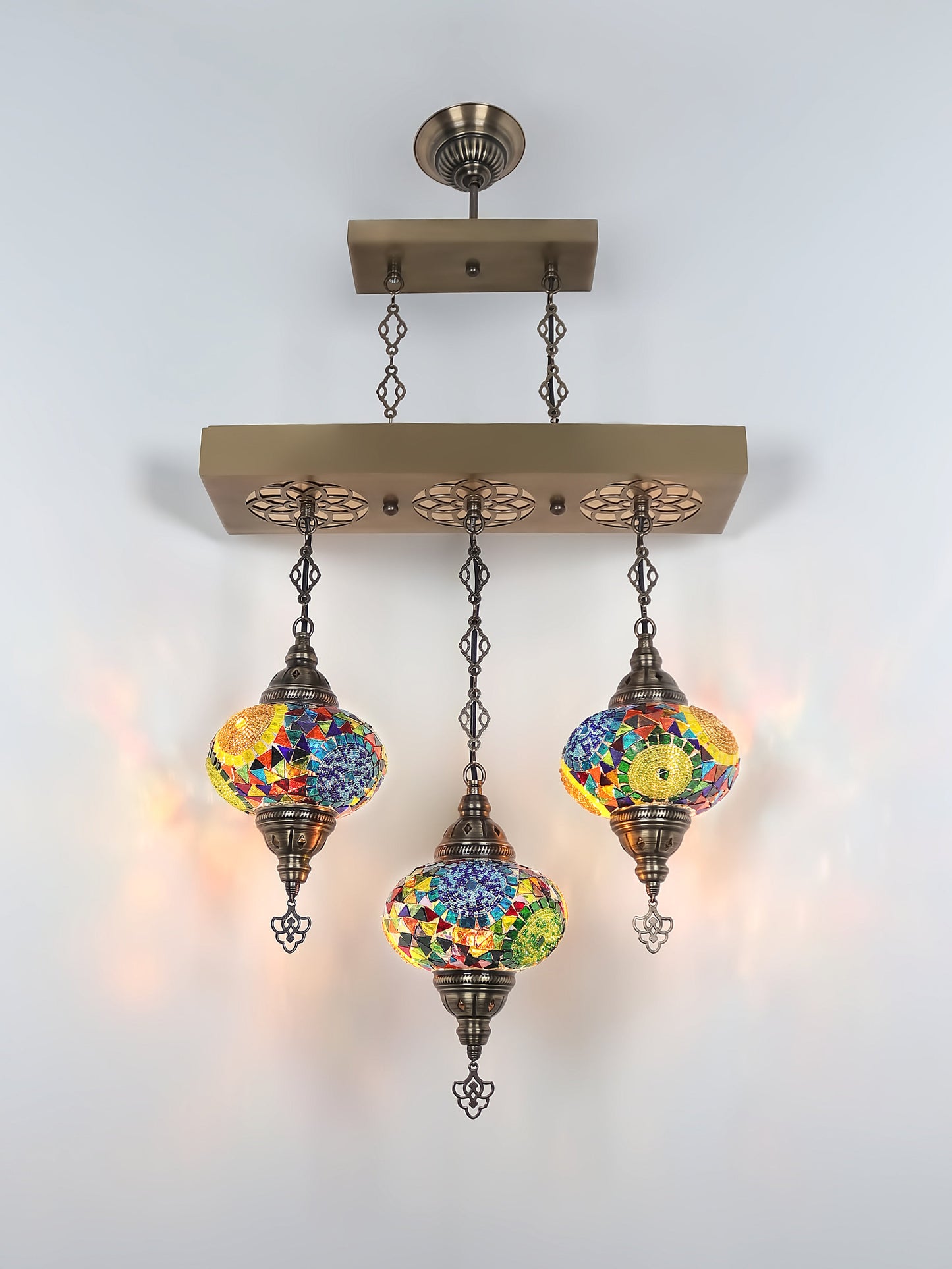 Turkish Mosaic Glass Chandelier Lamp