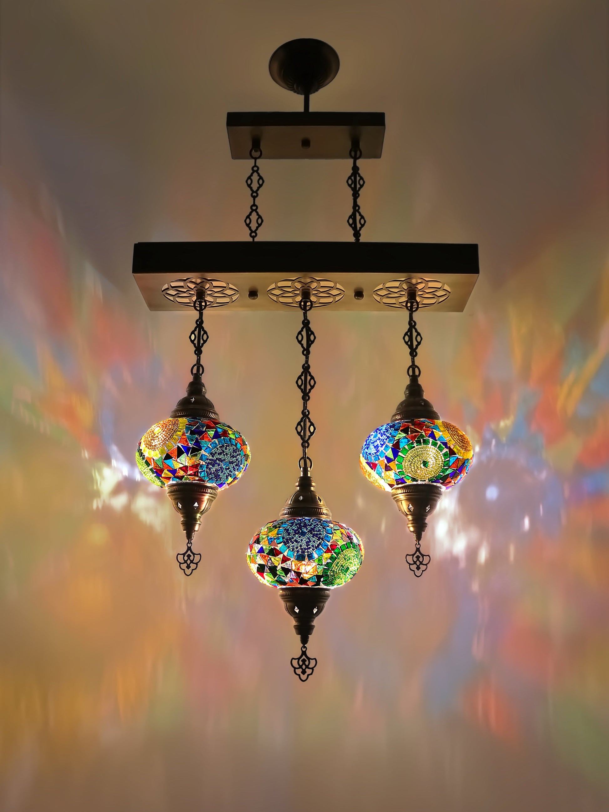 Turkish Mosaic Glass Chandelier