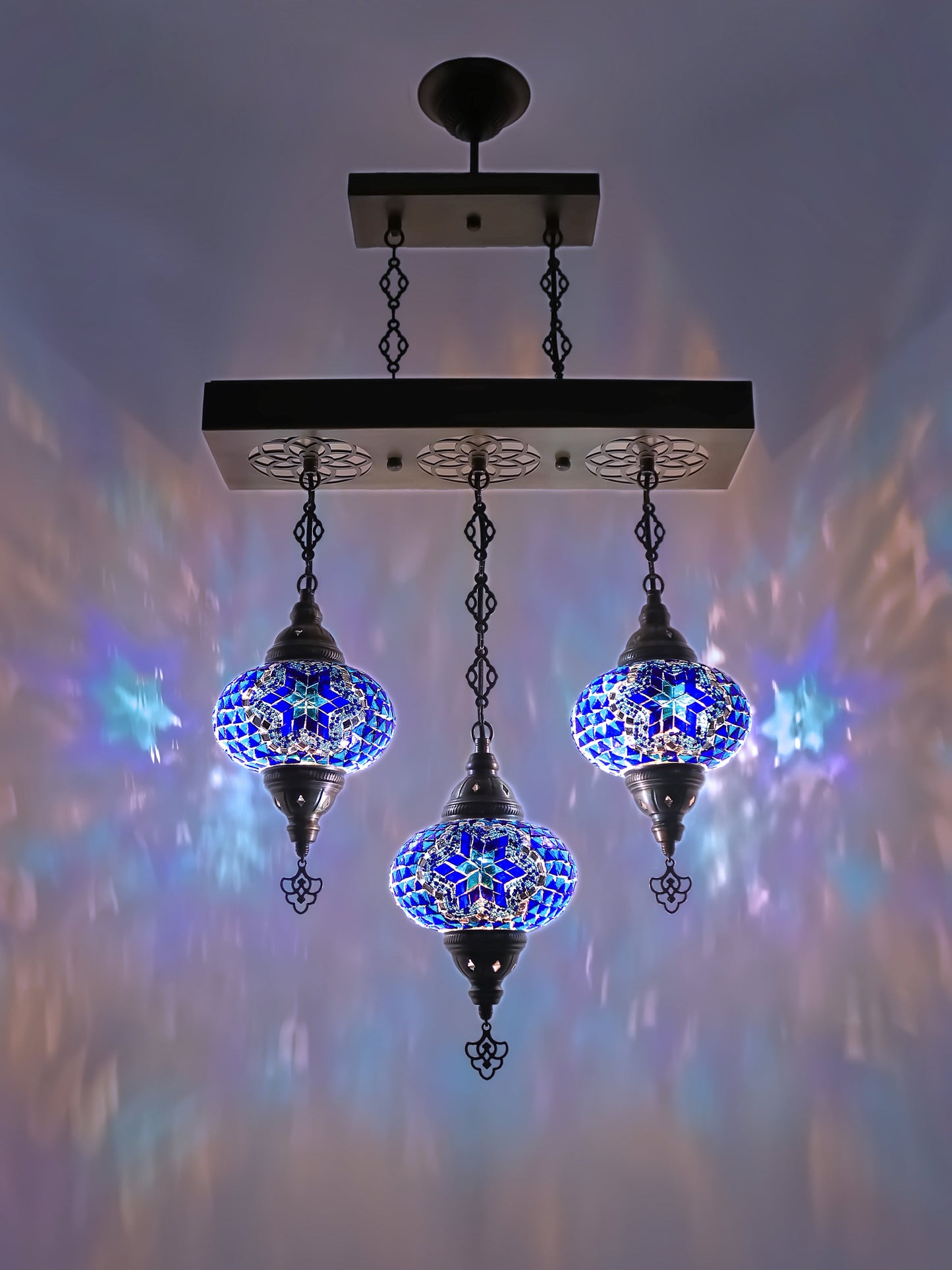 Turkish Mosaic Glass Chandelier