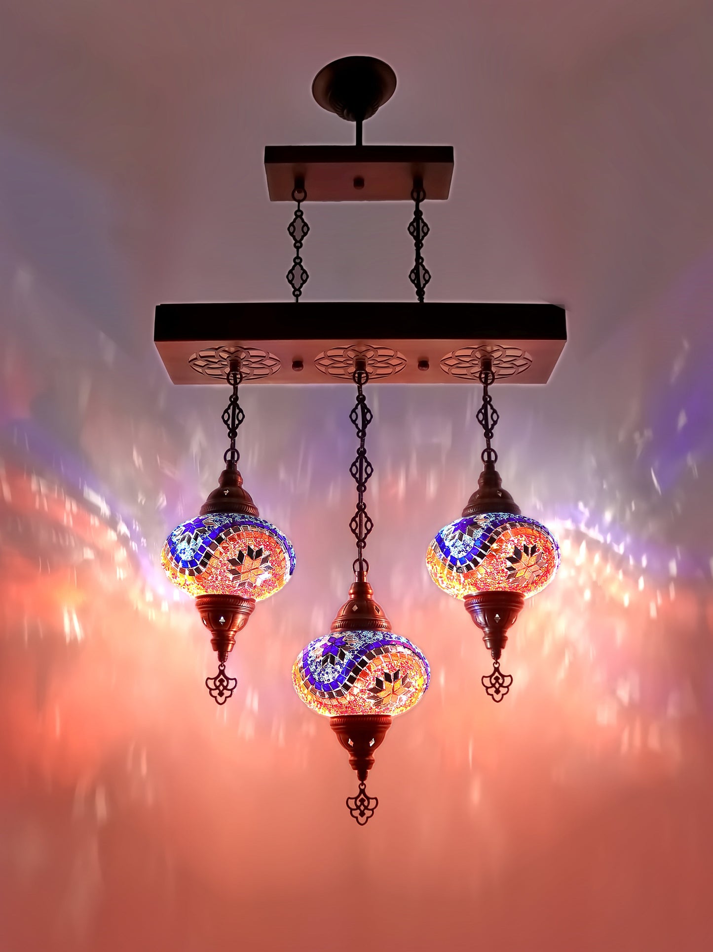 Turkish Mosaic Glass Chandelier