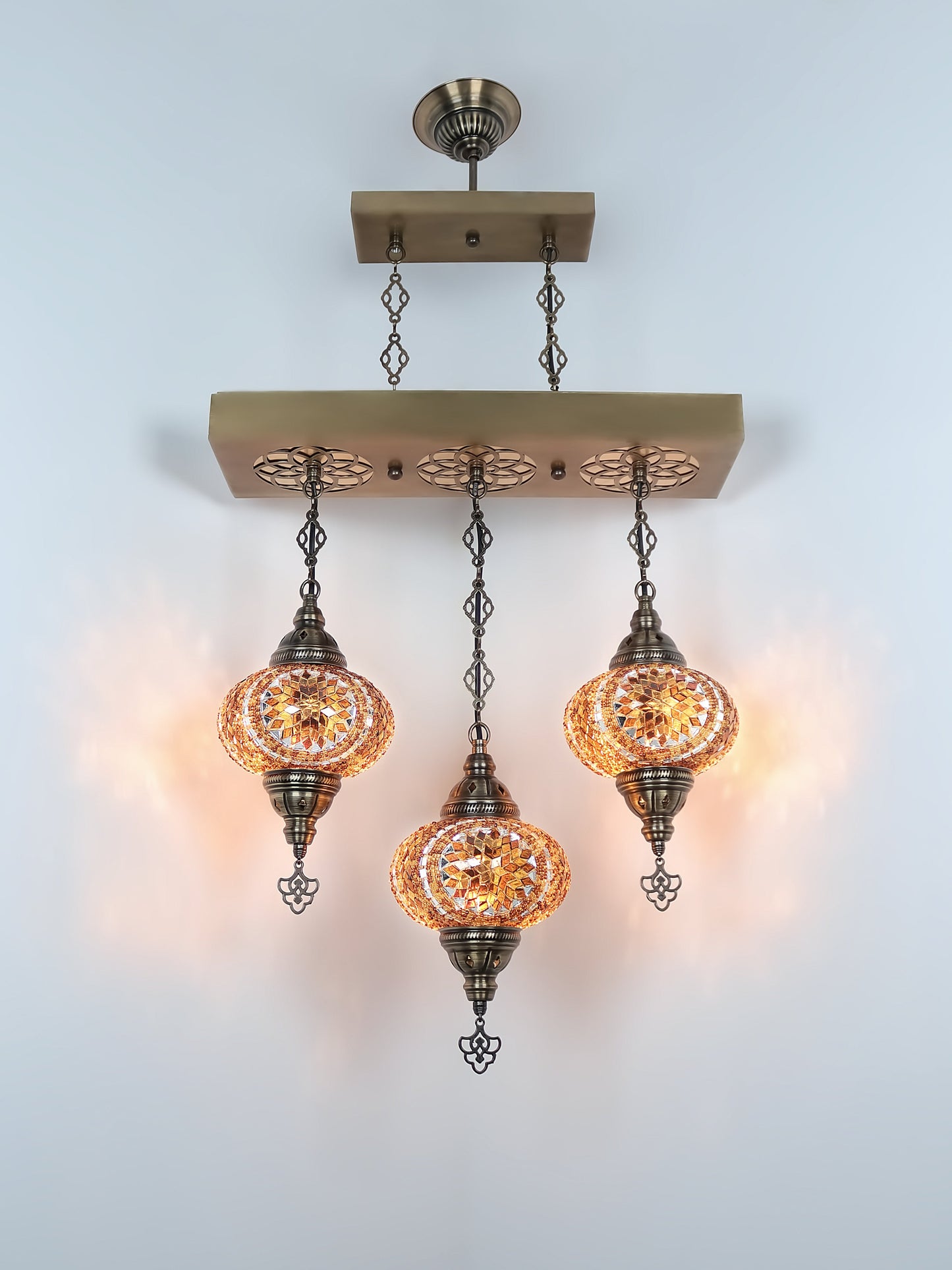 Turkish Mosaic Glass Chandelier Lamp