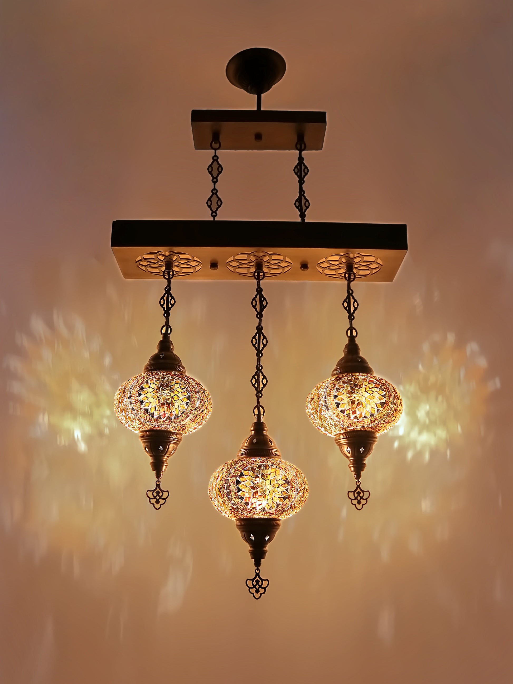 Turkish Mosaic Glass Chandelier