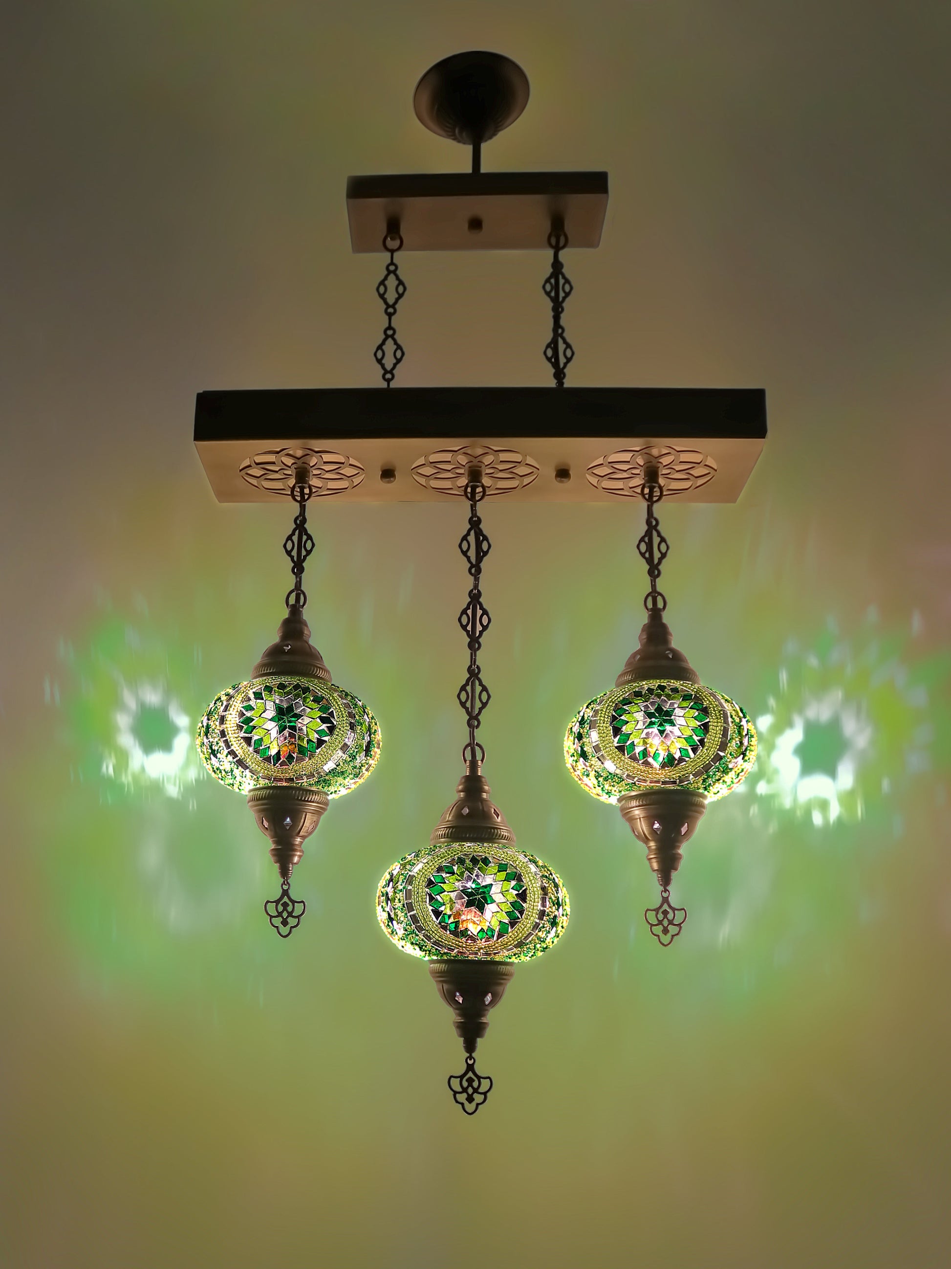 Turkish Mosaic Glass Chandelier