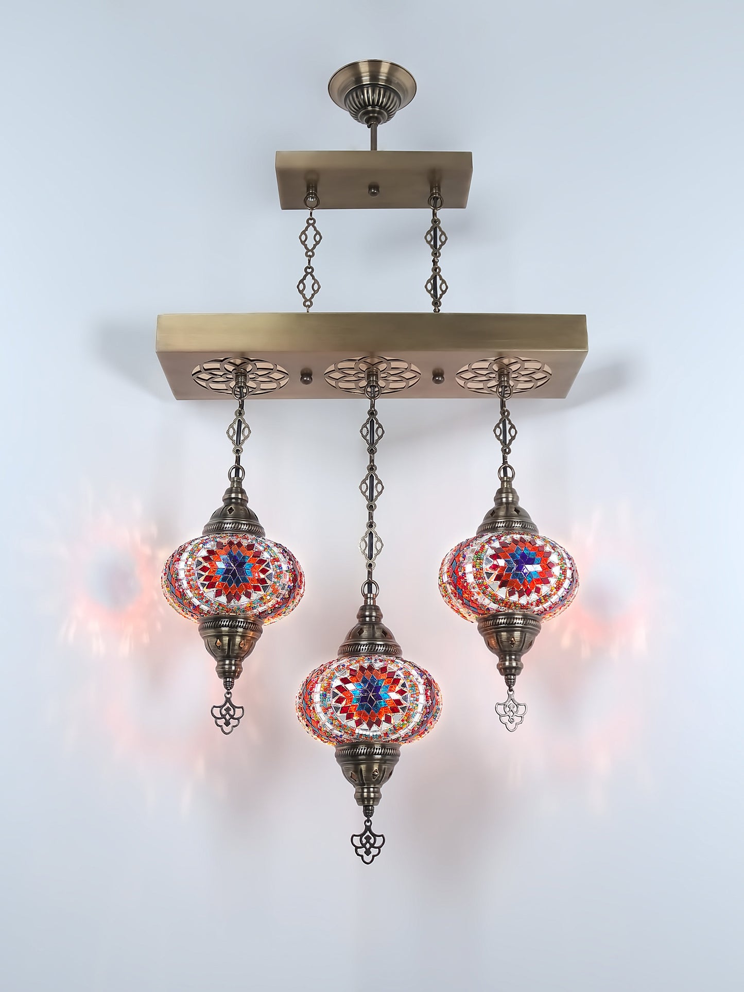 Turkish Mosaic Glass Chandelier Lamp