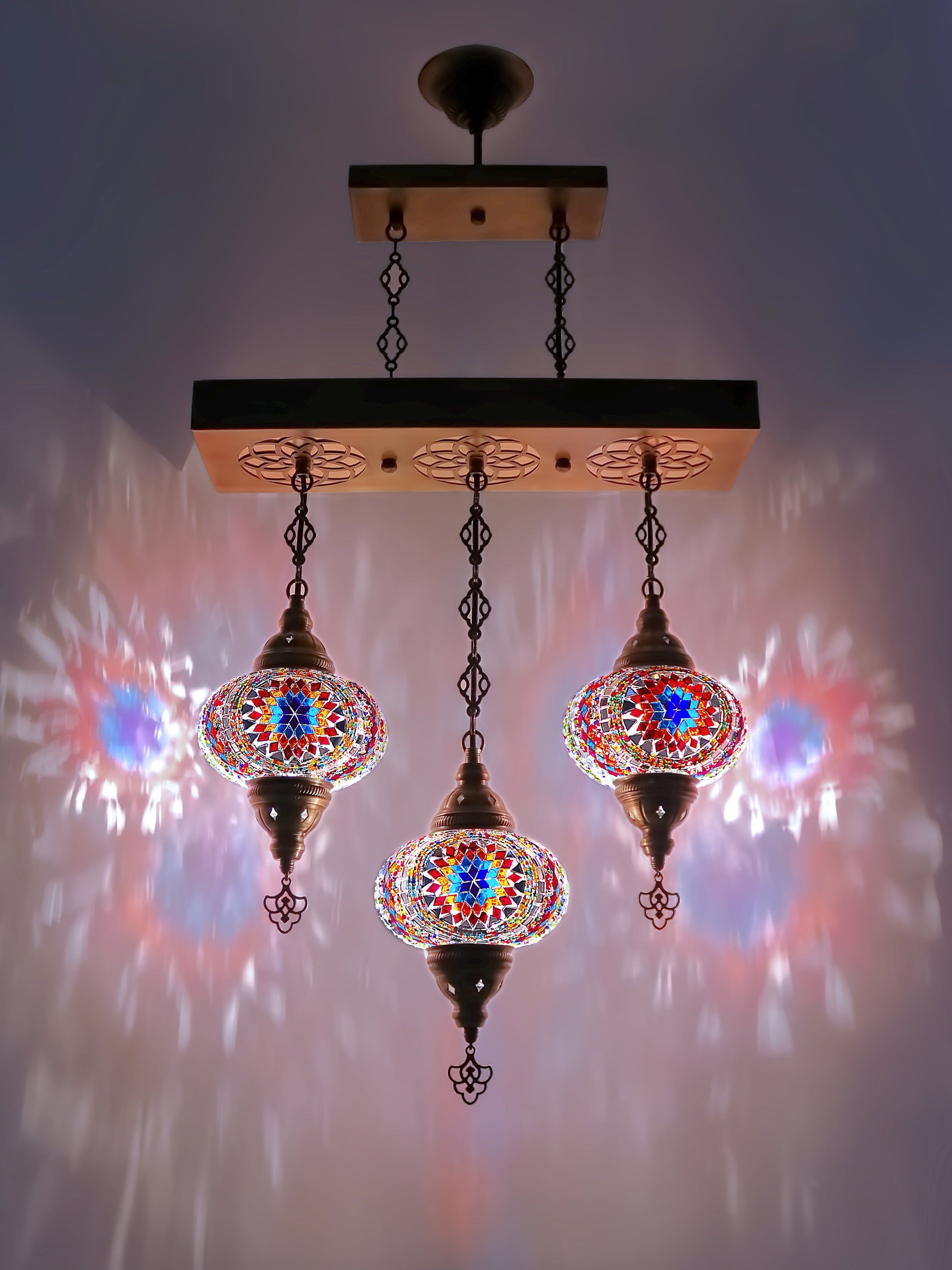 Turkish Mosaic Glass Chandelier