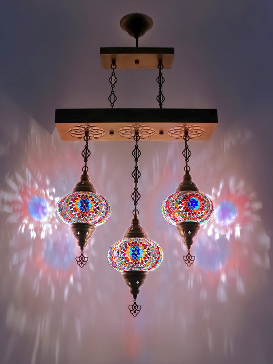 Turkish Mosaic Glass Chandelier