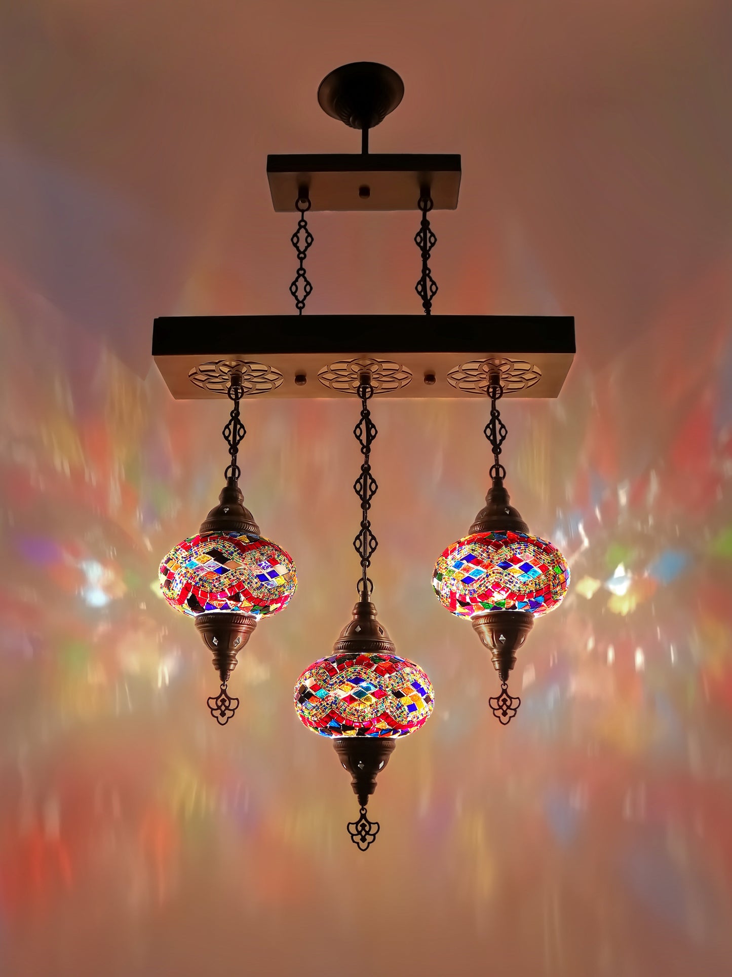 Turkish Mosaic Glass Chandelier