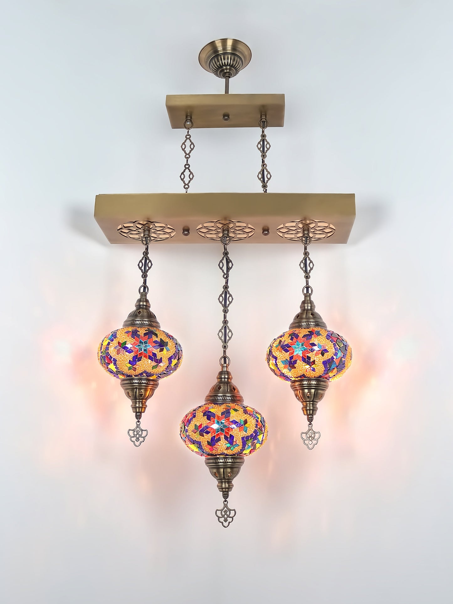 Turkish Mosaic Glass Chandelier Lamp