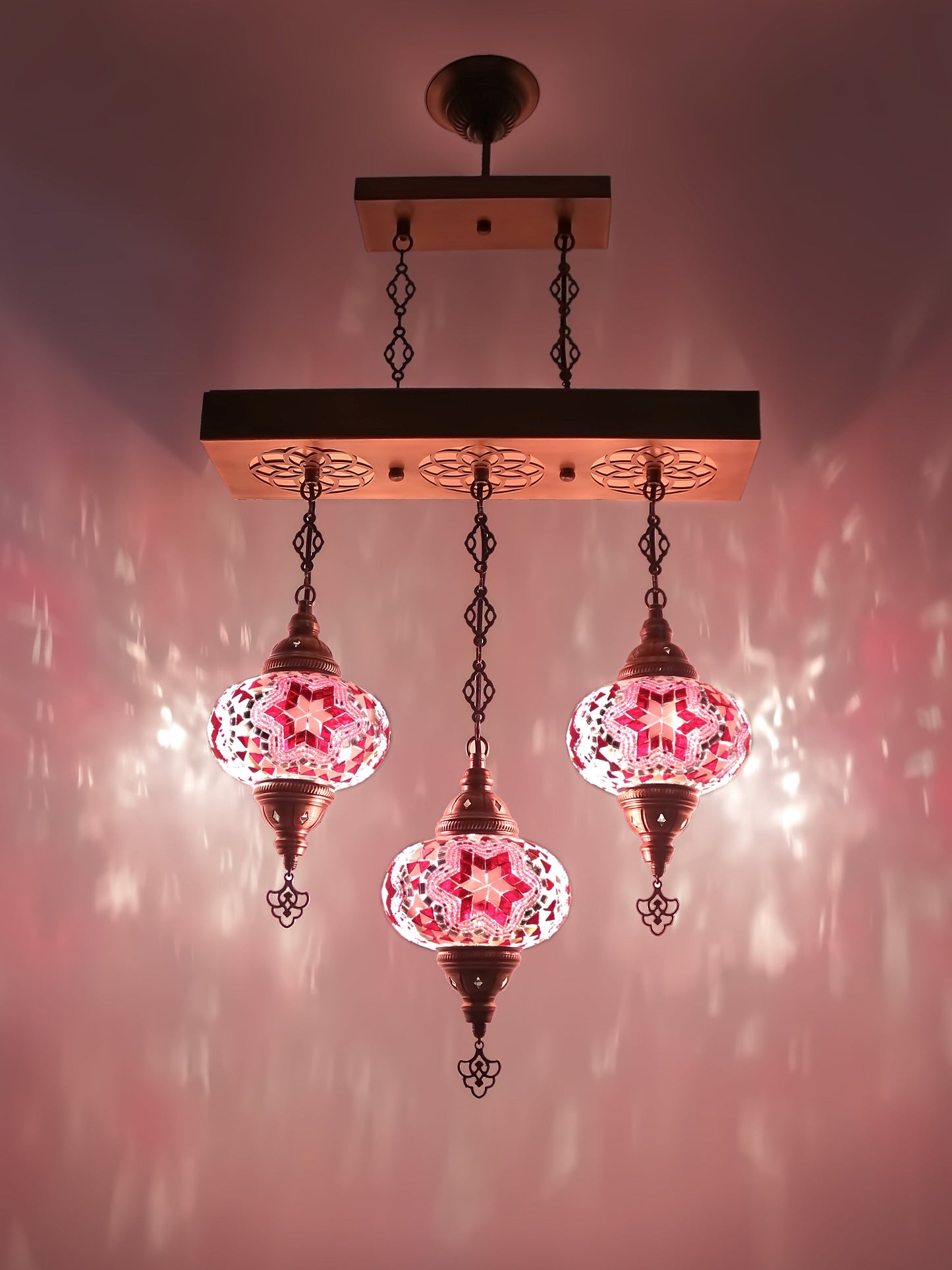 Turkish Mosaic Glass Chandelier