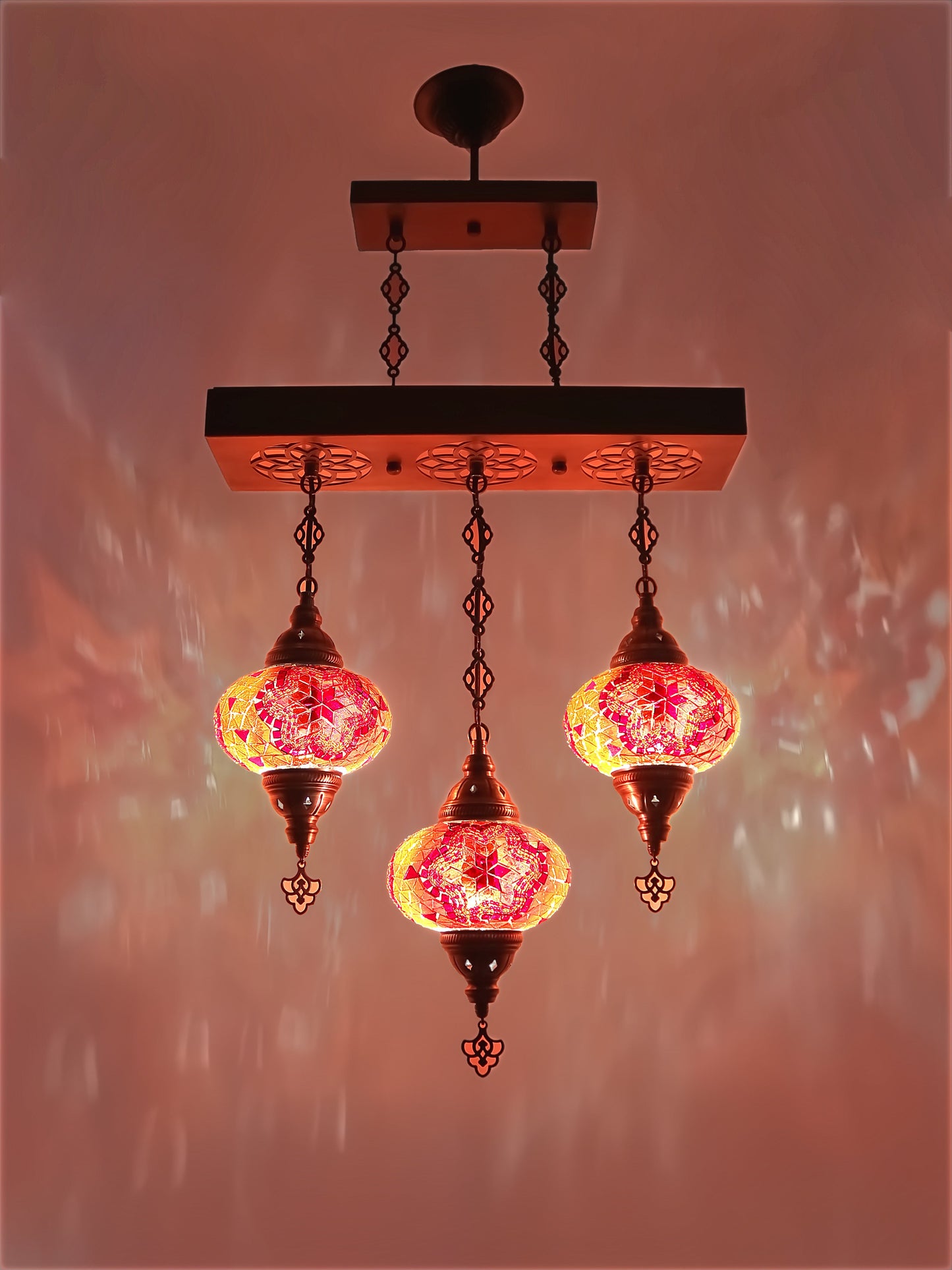 Turkish Mosaic Glass Chandelier