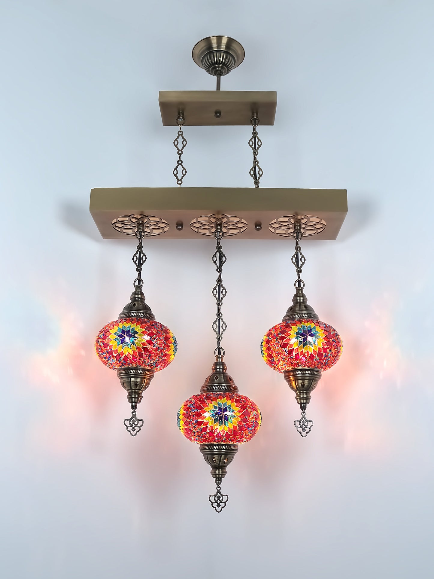 Turkish Mosaic Glass Chandelier Lamp
