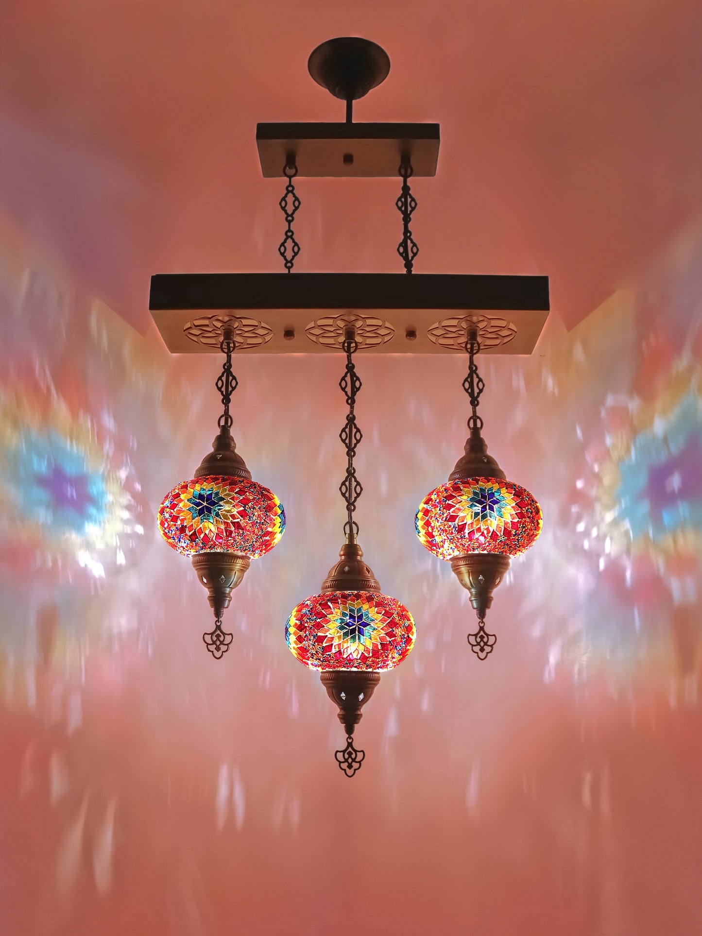 Turkish Mosaic Glass Chandelier