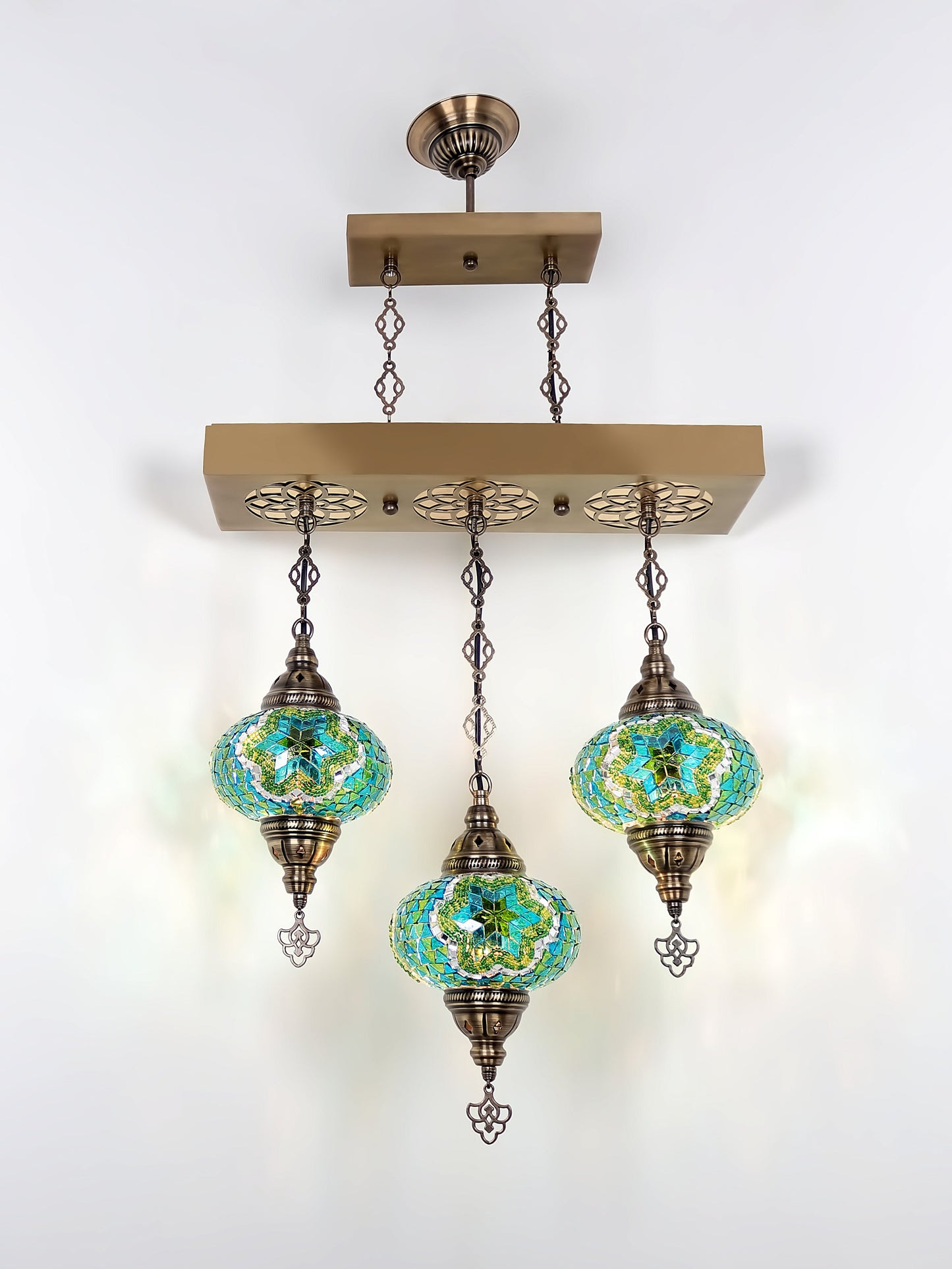 Turkish Mosaic Glass Chandelier Lamp