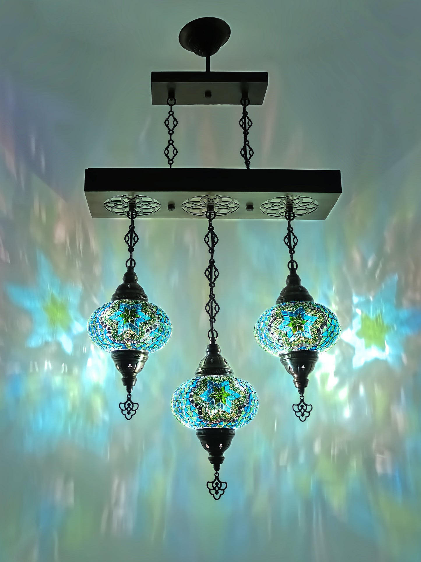 Turkish Mosaic Glass Chandelier