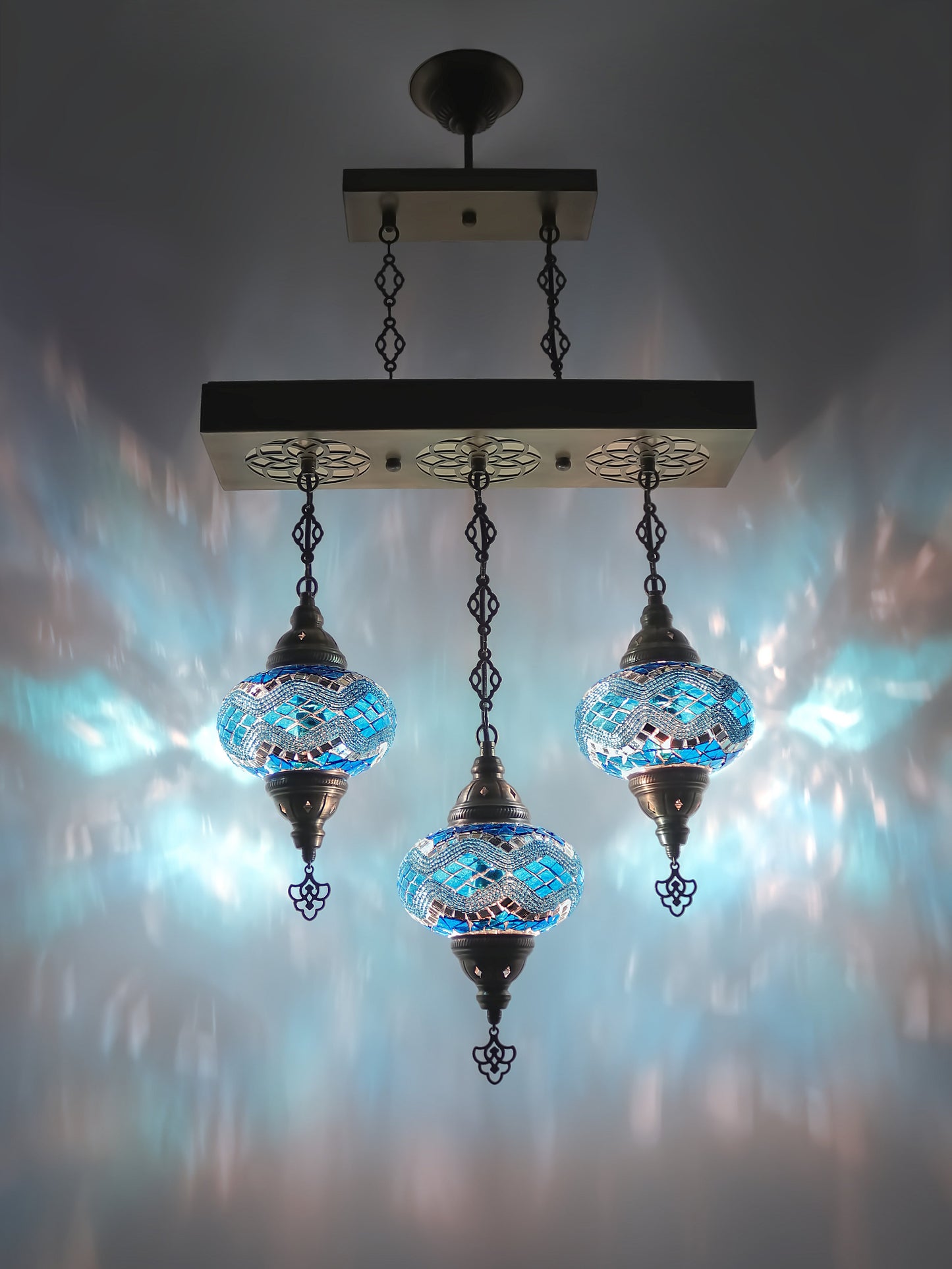 Turkish Mosaic Glass Chandelier