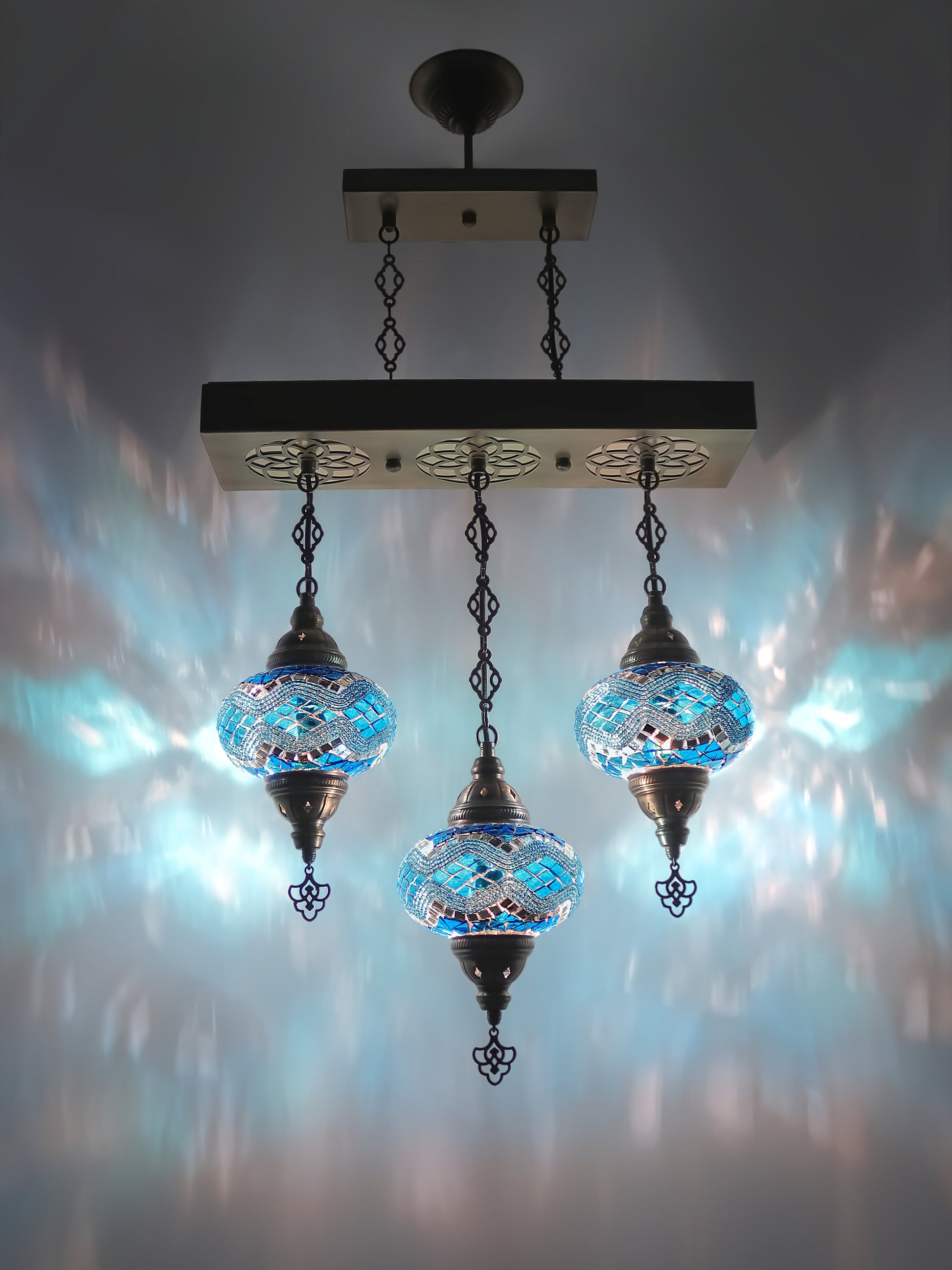 Turkish Mosaic Glass Chandelier