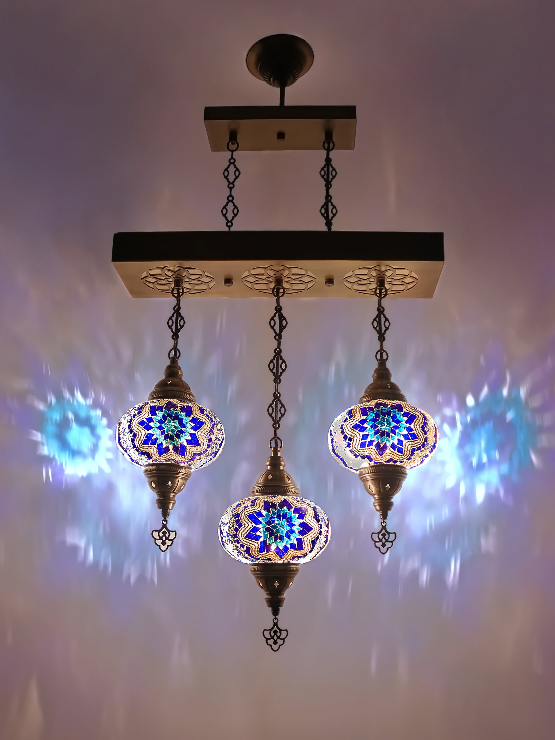 Turkish Mosaic Glass Chandelier