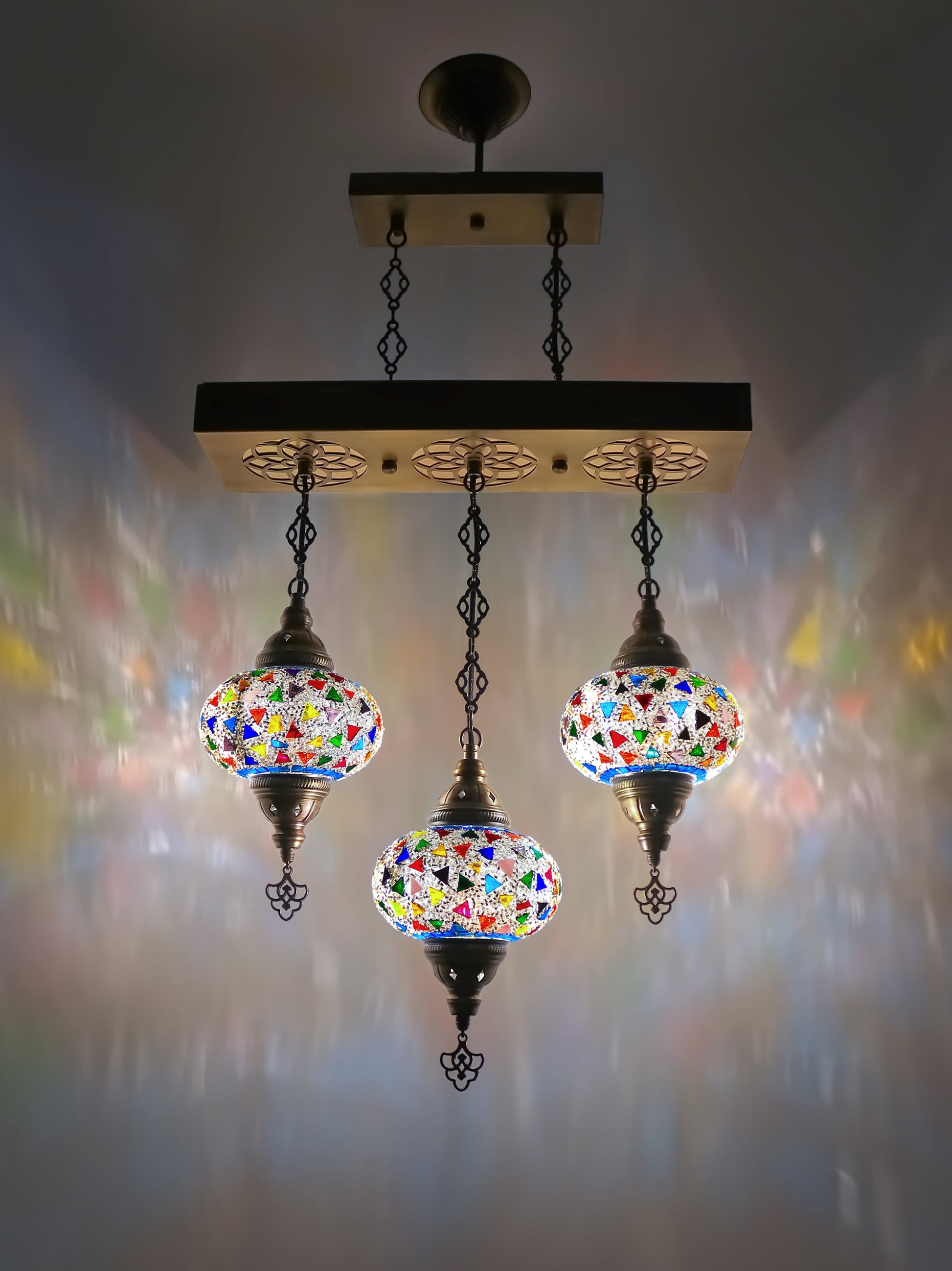 Turkish Mosaic Glass Chandelier