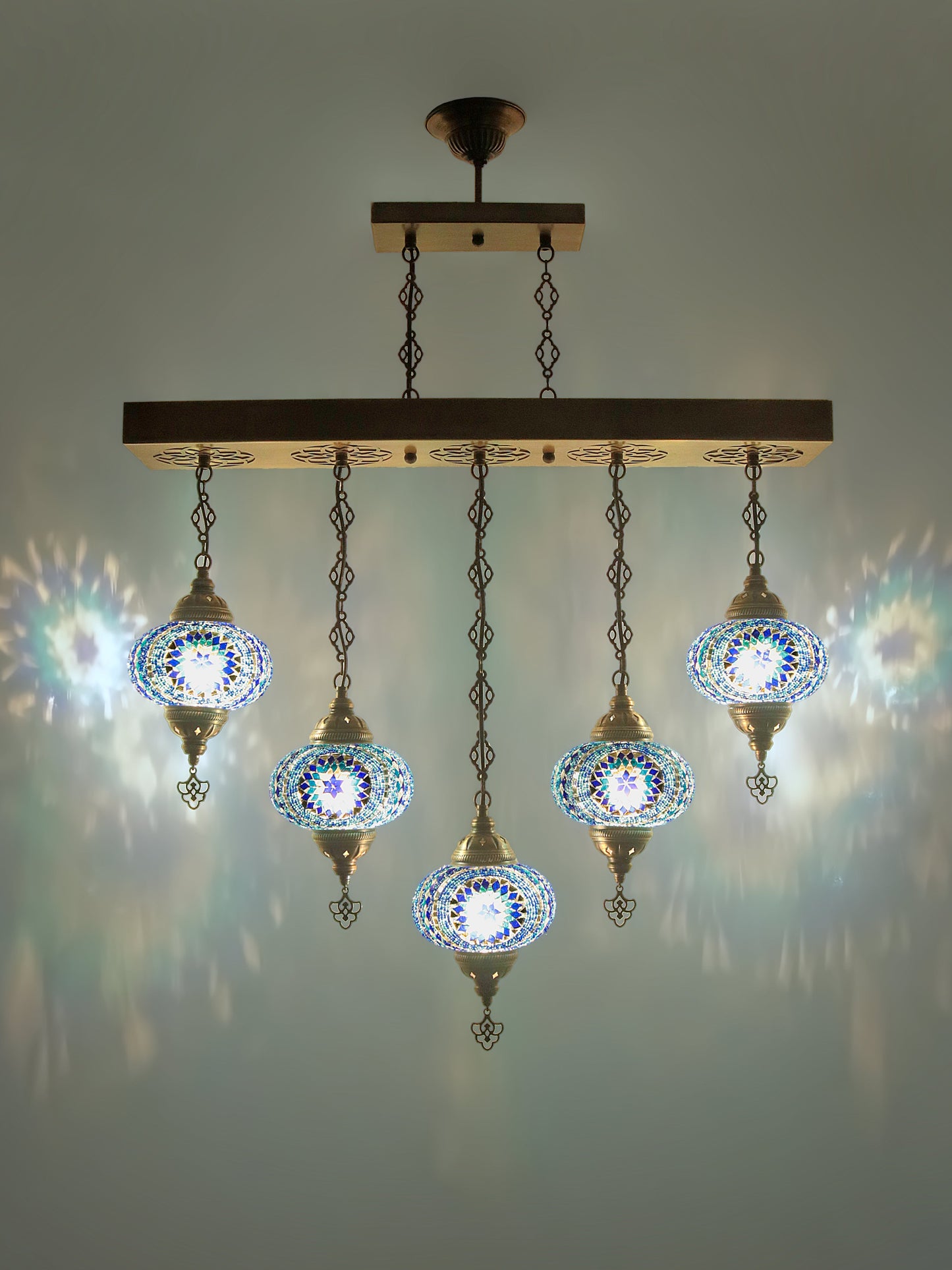 Turkish Mosaic Glass Chandelier