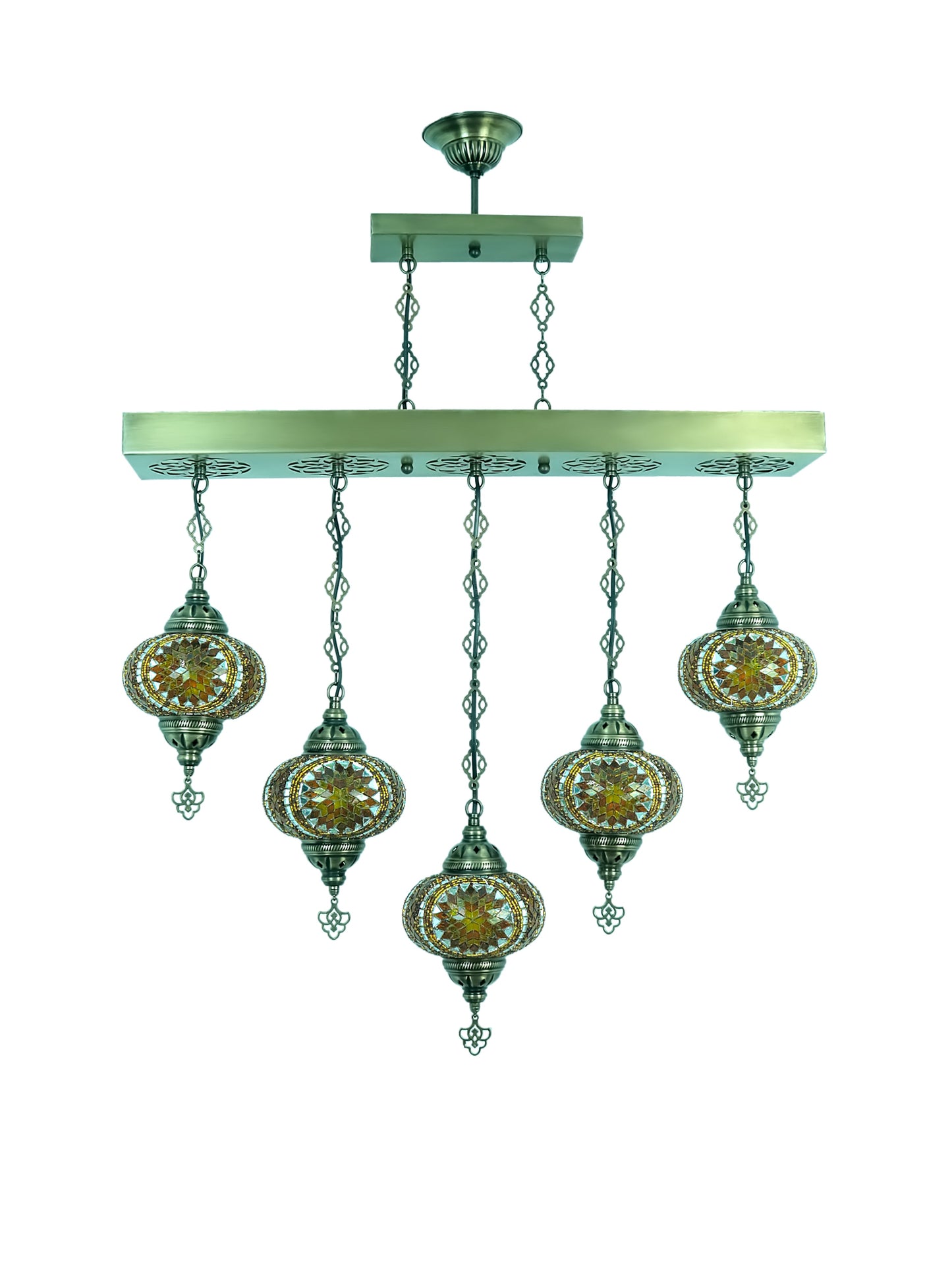 Turkish Mosaic Glass Chandelier