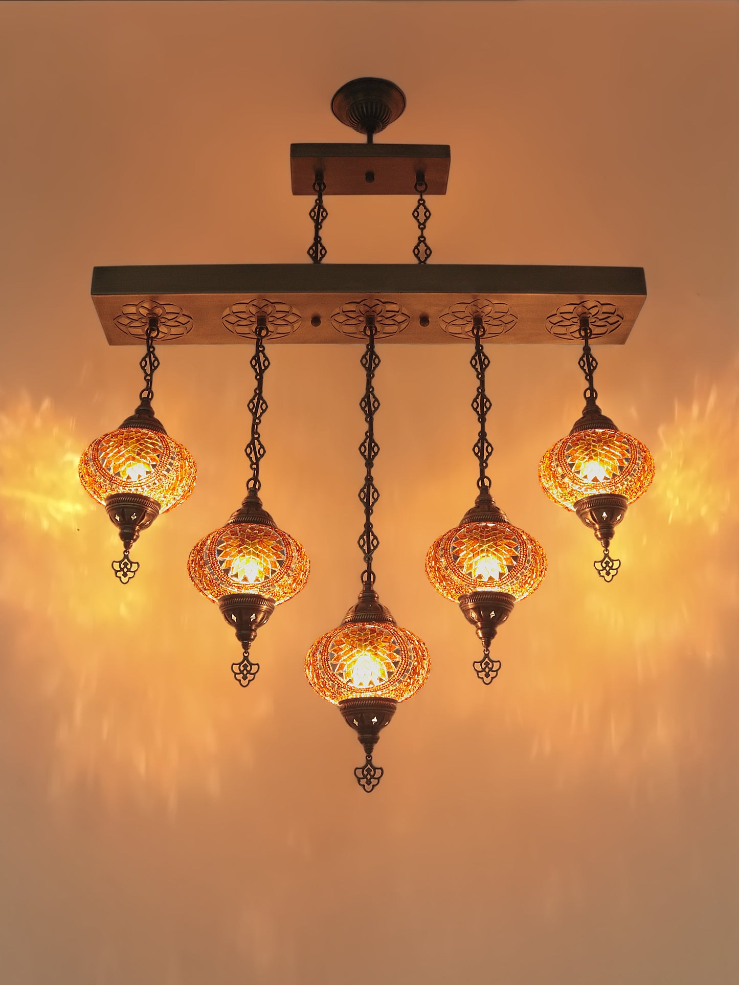 Turkish Mosaic Glass Chandelier