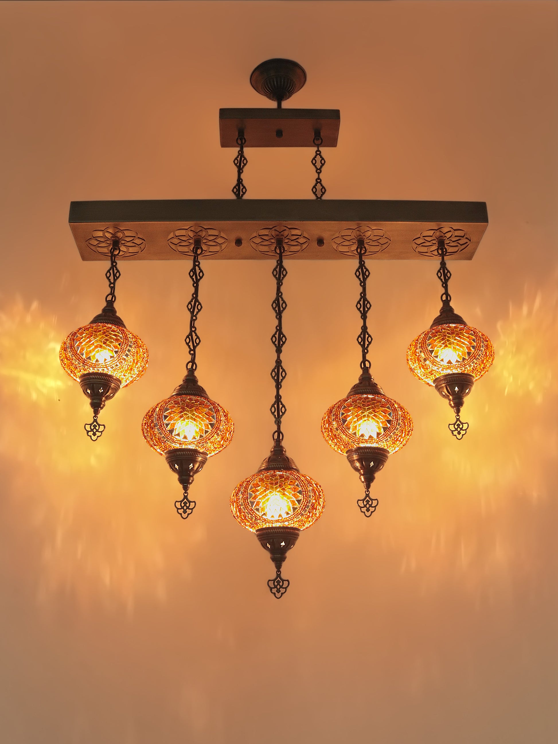 Turkish Mosaic Glass Chandelier