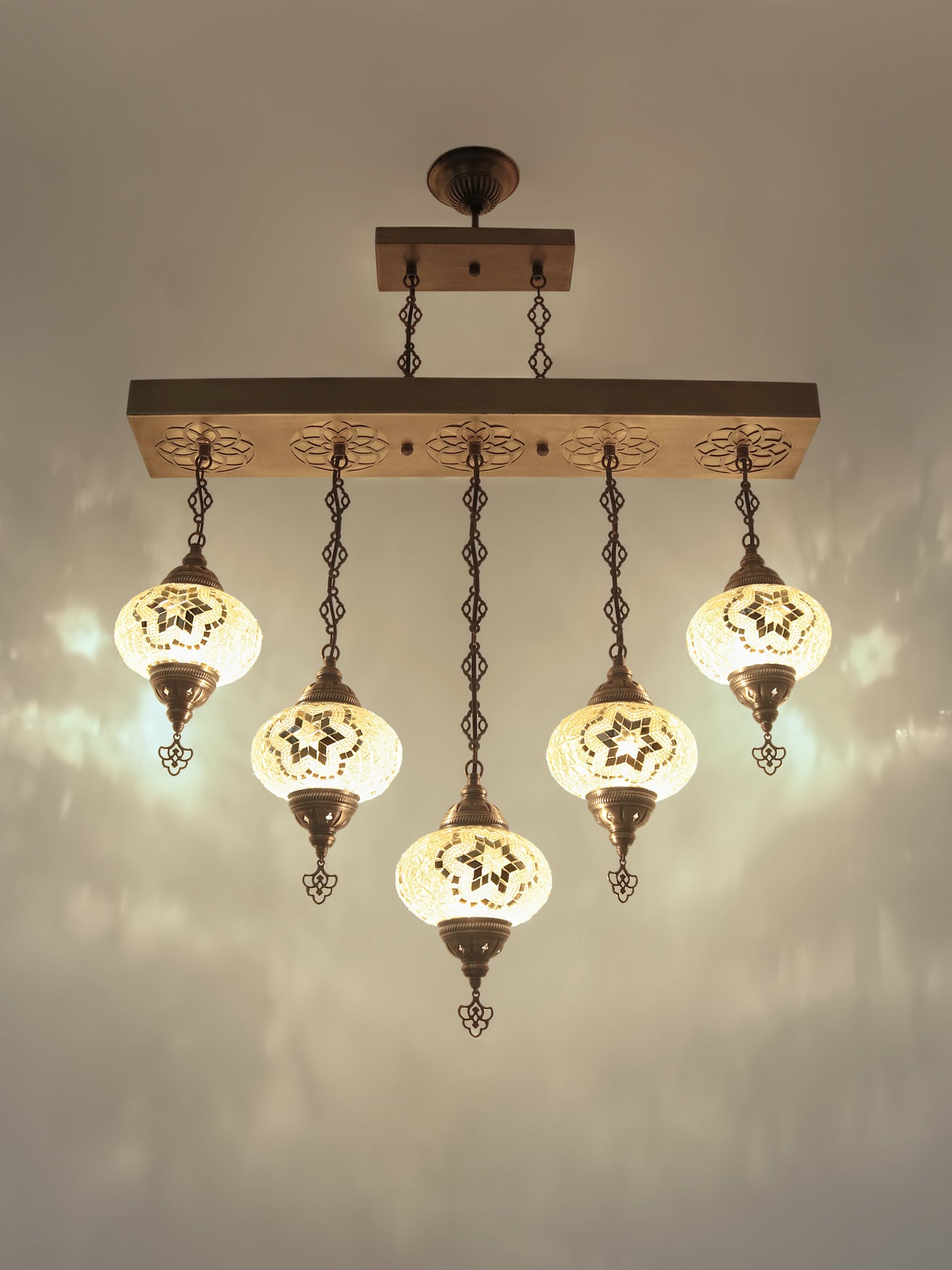 Turkish Mosaic Glass Chandelier