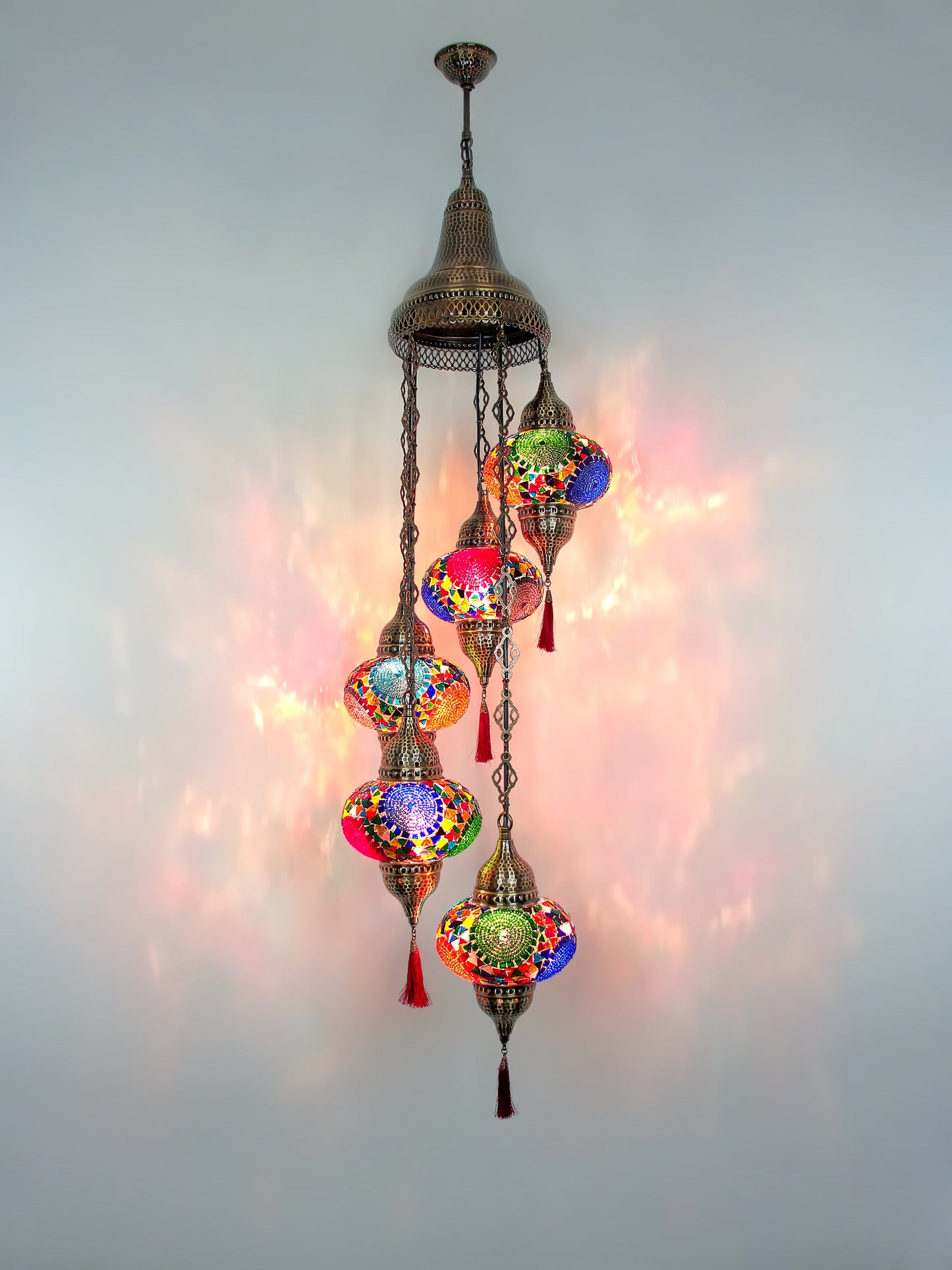 Turkish Mosaic Glass Chandelier