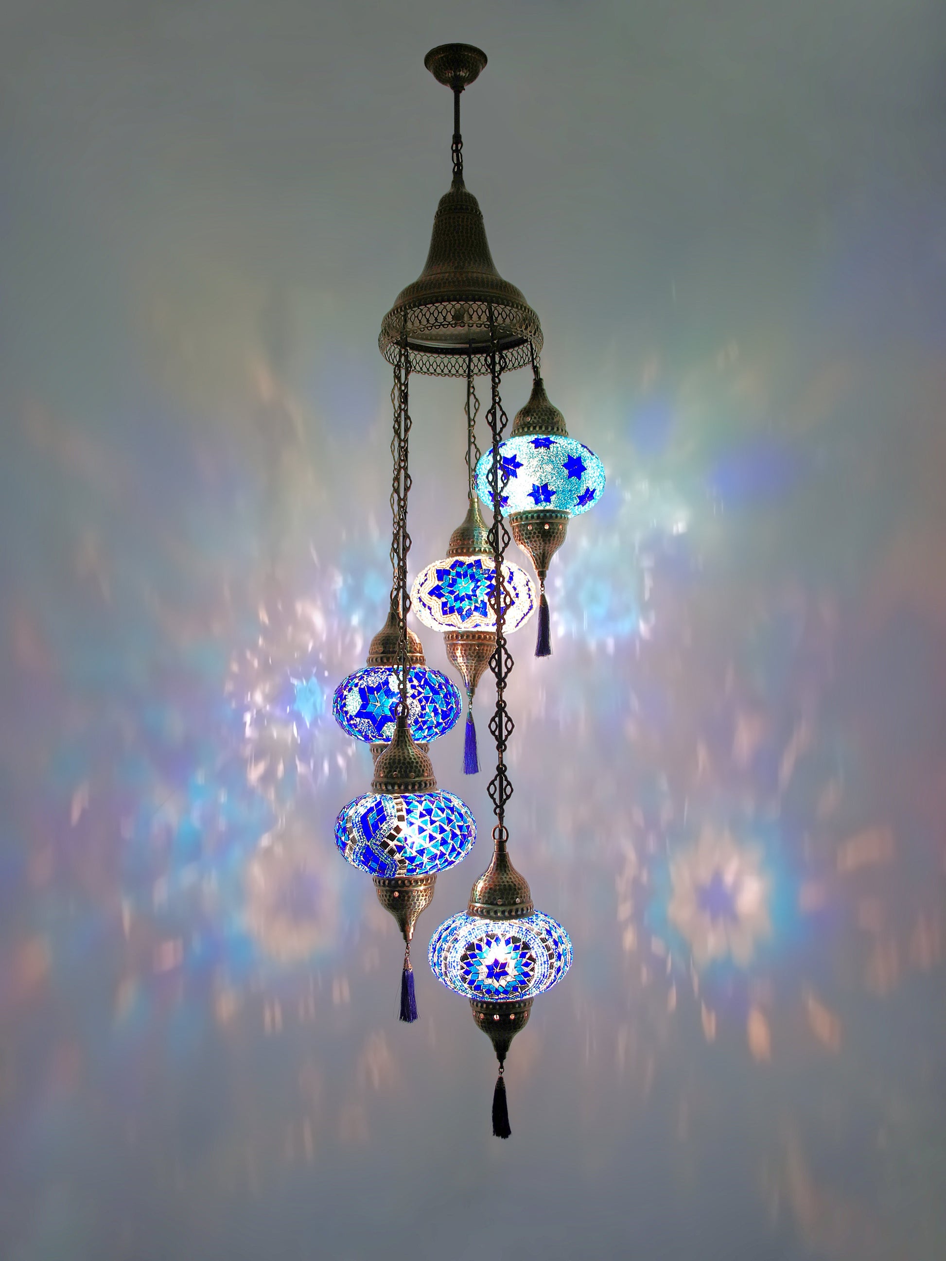 Turkish Mosaic Glass Chandelier