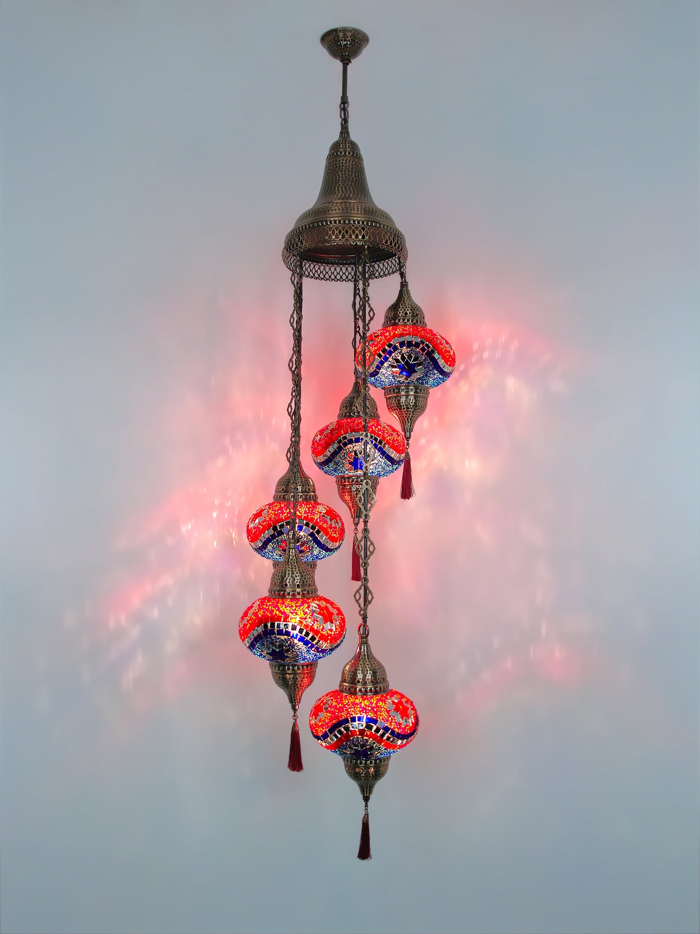 Turkish Mosaic Glass Chandelier