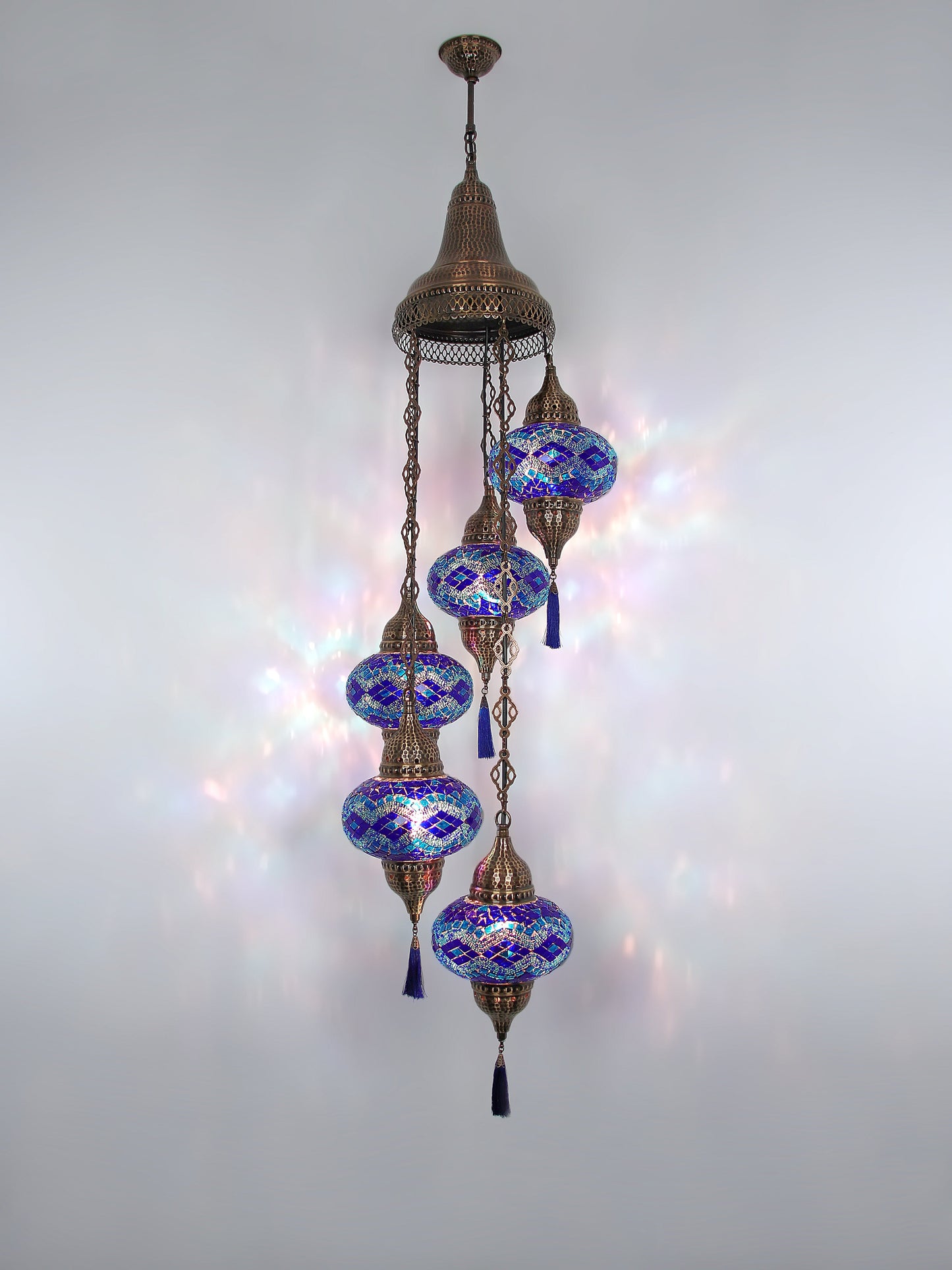 Turkish Mosaic Glass Chandelier